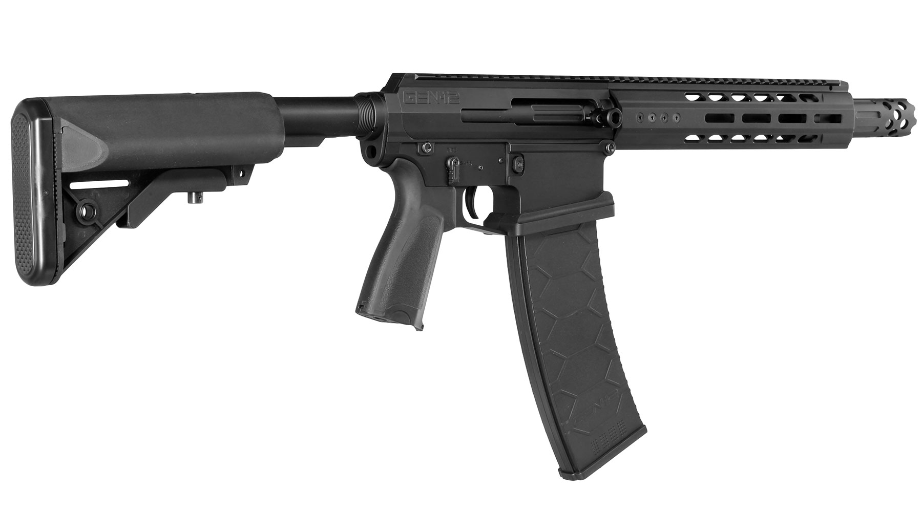 Double Bell / Genesis Arms Gen-12 Shotgun Professional Line Vollmetall S-AEG 6mm BB schwarz Bild 4