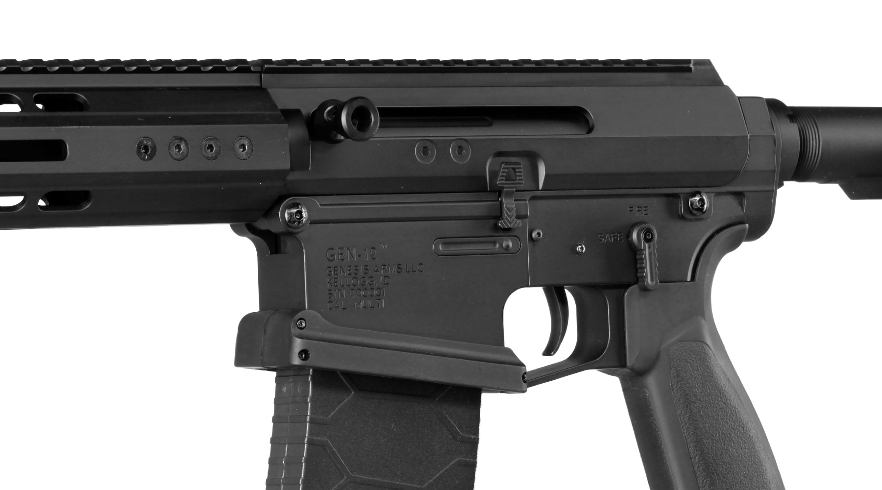 Double Bell / Genesis Arms Gen-12 Shotgun Professional Line Vollmetall S-AEG 6mm BB schwarz Bild 8