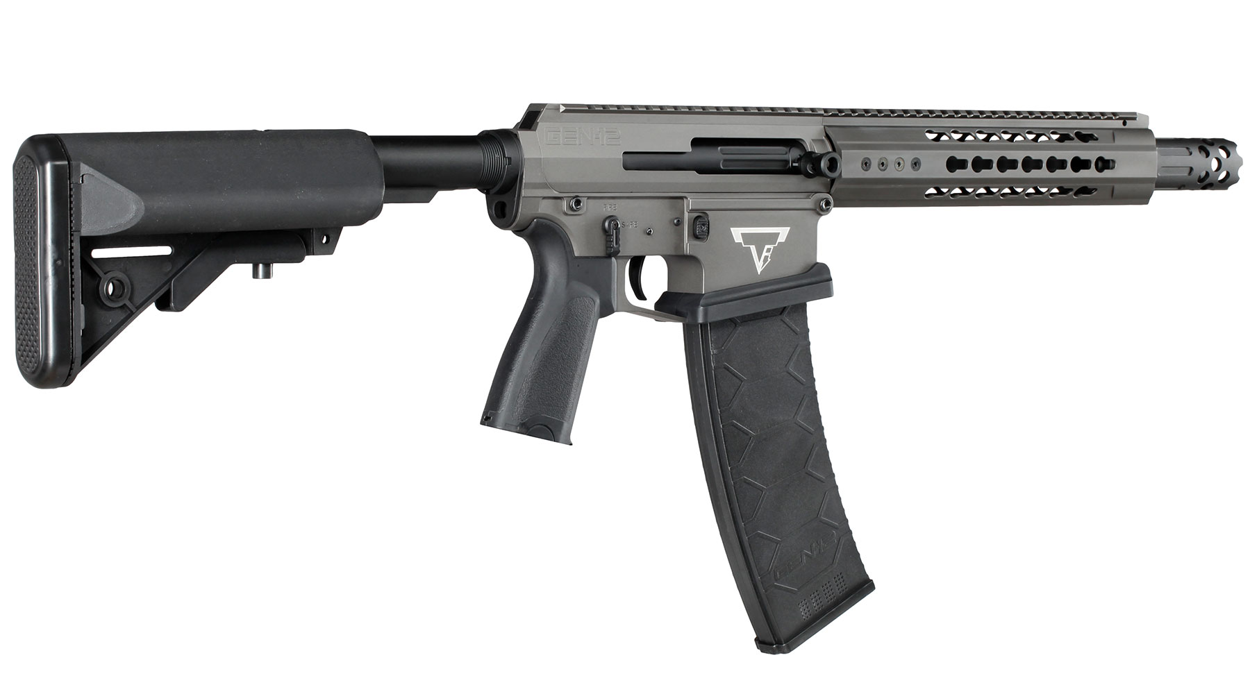 Double Bell / TTI / Genesis Arms JW4 Dracarys Gen-12 Shotgun Professional Line Vollmetall S-AEG 6mm BB grau Bild 4