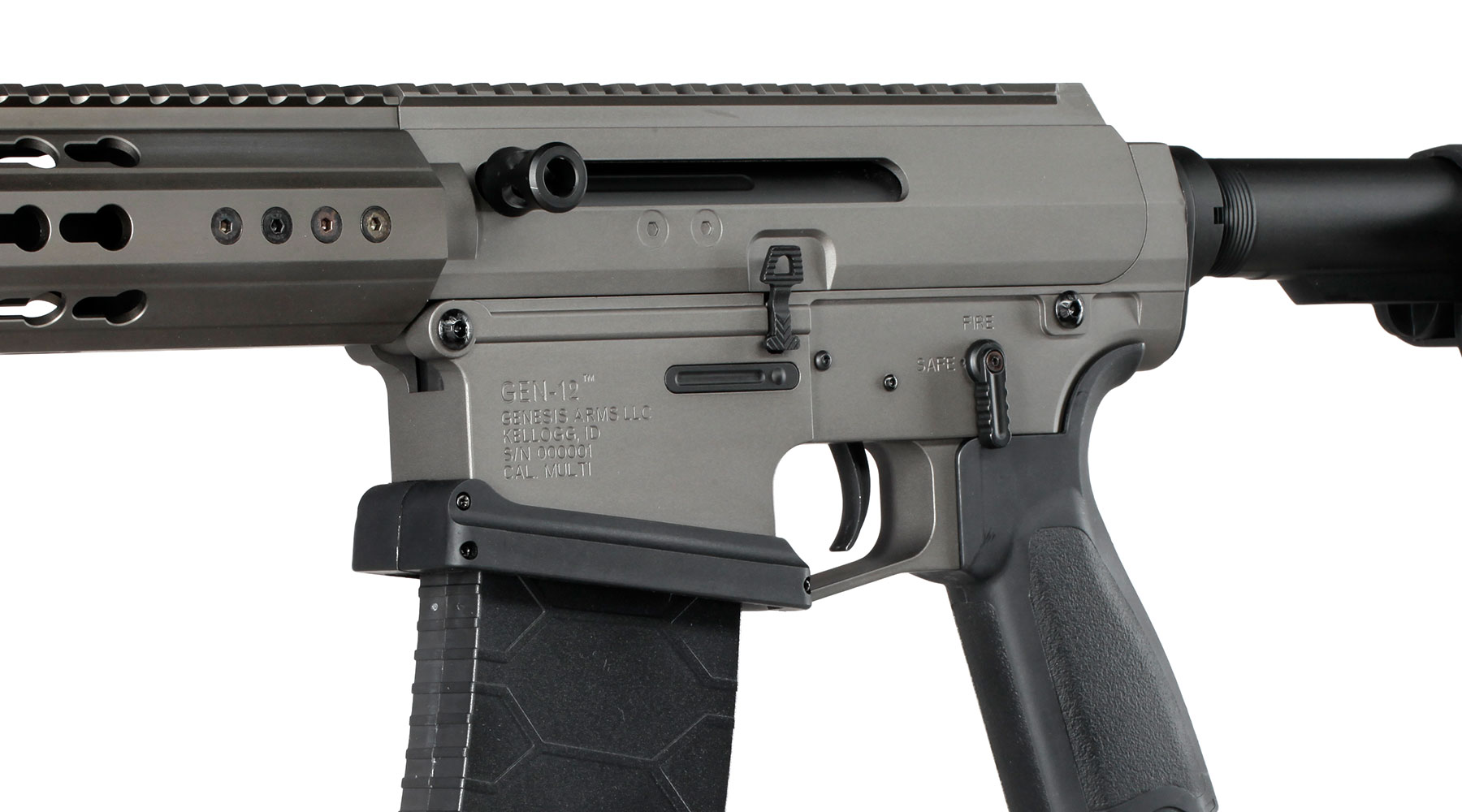 Double Bell / TTI / Genesis Arms JW4 Dracarys Gen-12 Shotgun Professional Line Vollmetall S-AEG 6mm BB grau Bild 8