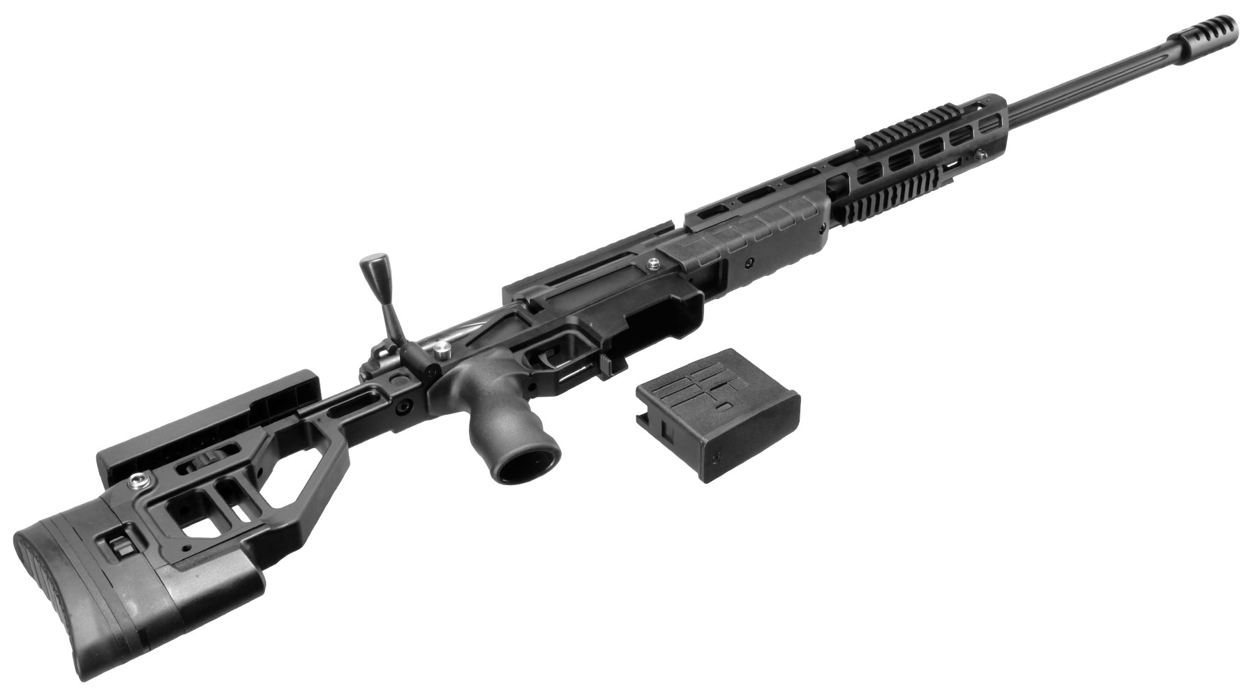 Bear Paw T-5000 M Tactical Vollmetall Bolt Action Snipergewehr Springer 6mm BB schwarz Bild 6