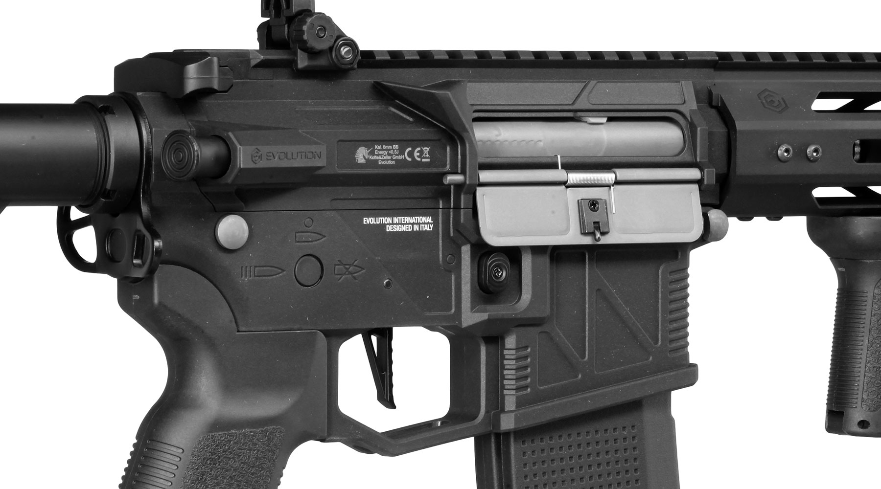 Evolution M4 Ghost XS EMR Carbontech ETS IV Viper Mosfet AEG 6mm BB schwarz Bild 9