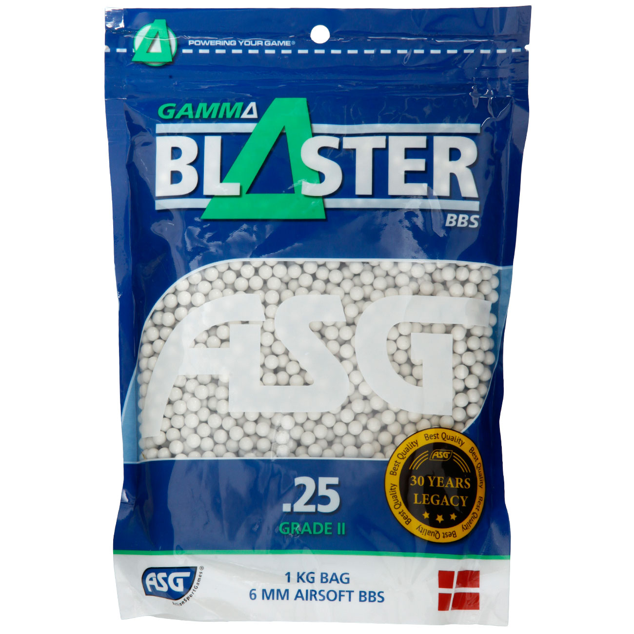 ASG Gamma Blaster Grade II BBs 0,25g 4.000er / 1kg Beutel weiss