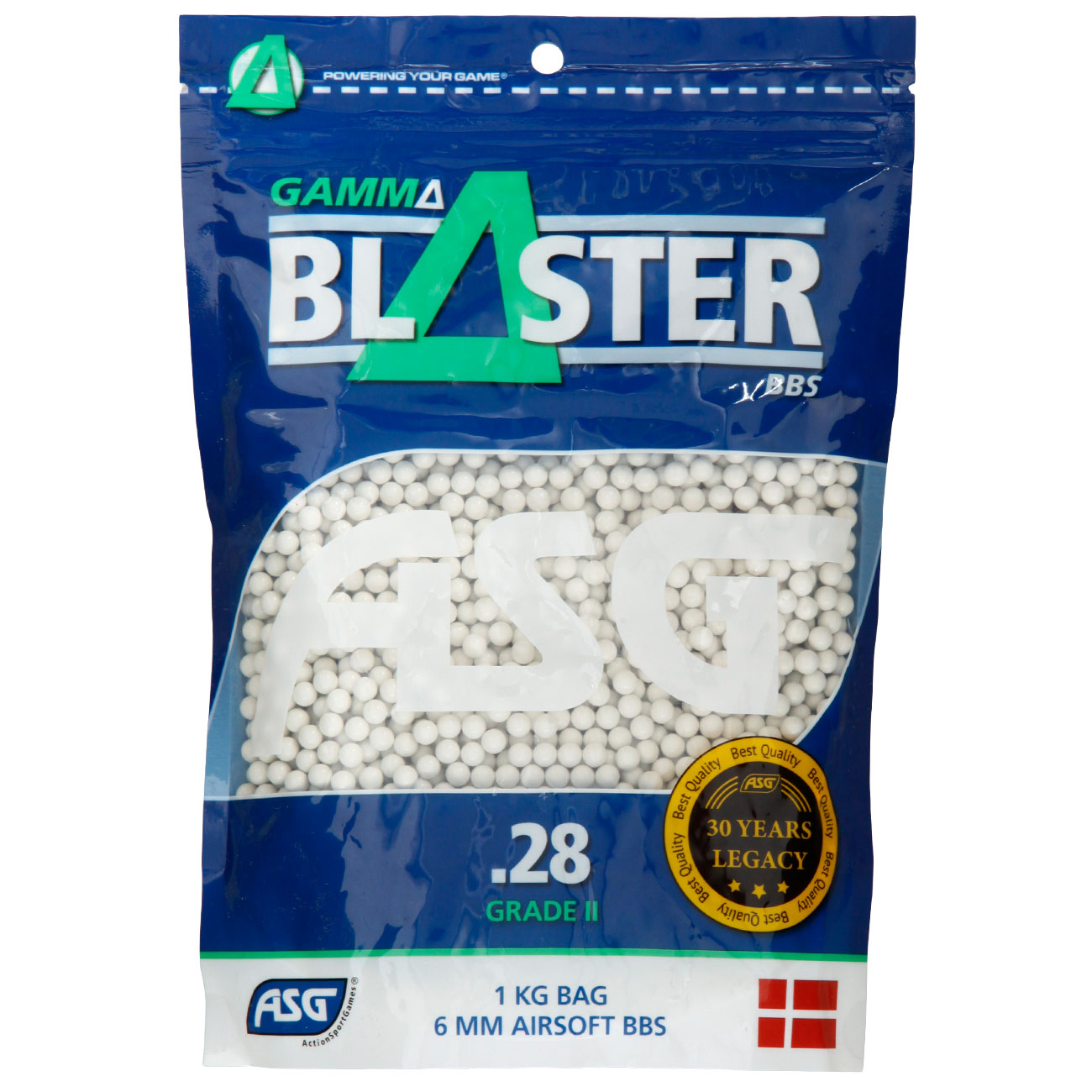 ASG Gamma Blaster Grade II BBs 0,28g 3.600er / 1kg Beutel weiss
