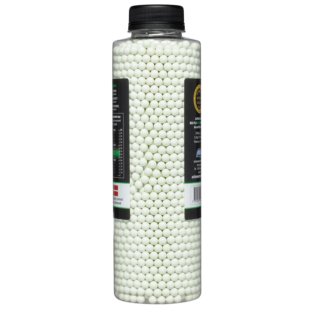 ASG Alpha Blaster BIO-PLA Tracer Grade IV Precision BBs 0,28g 3.300er Flasche grn Bild 1