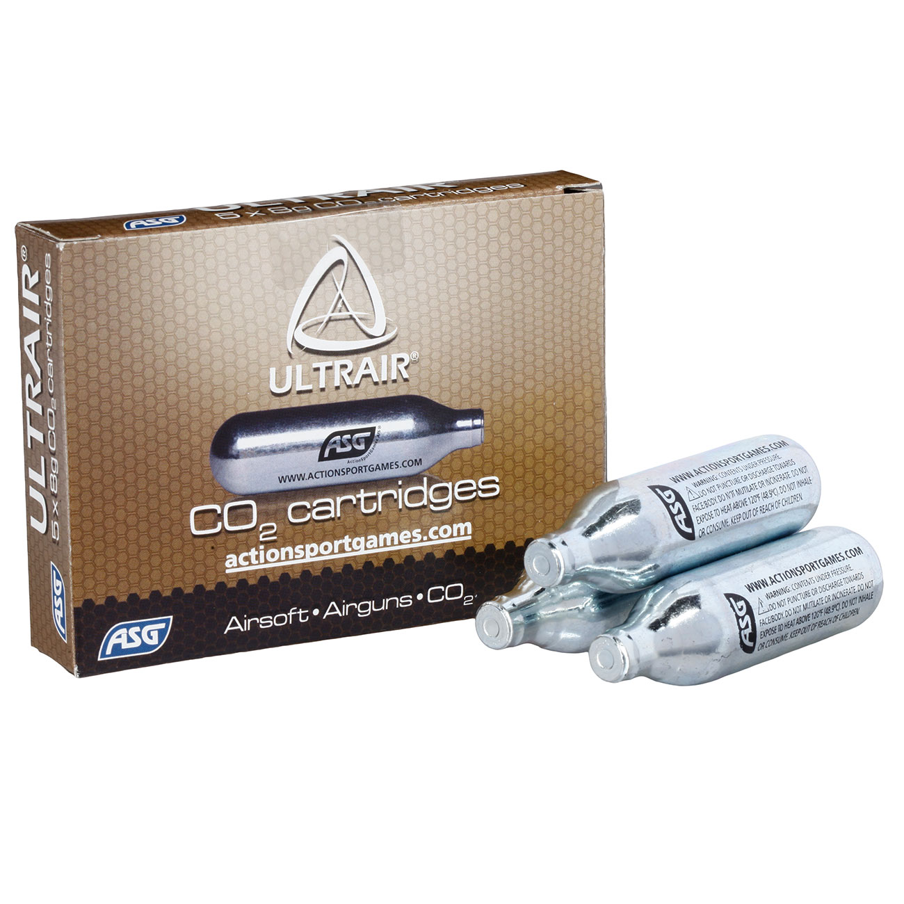 ASG Ultrair CO2 Kapseln 5 Stck je 8g