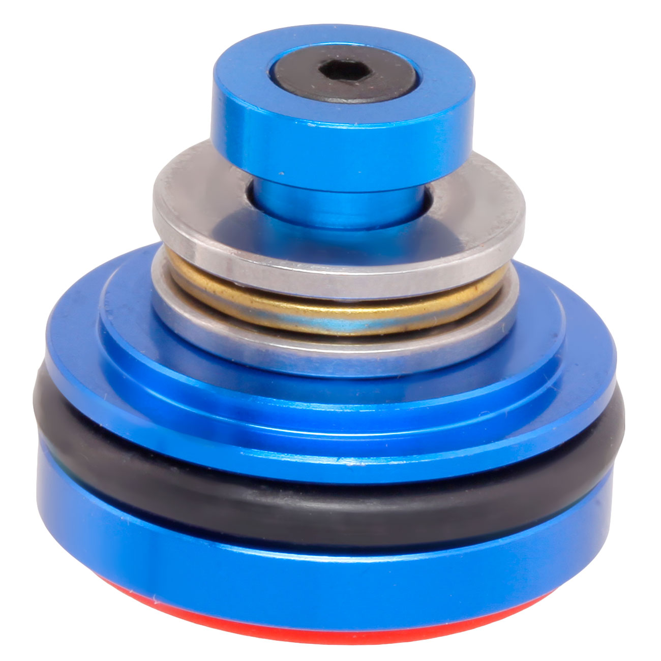 Nuprol Silent Piston Head / Cylinder Head Set f. M4 V2 Gearboxen rot / blau Bild 8