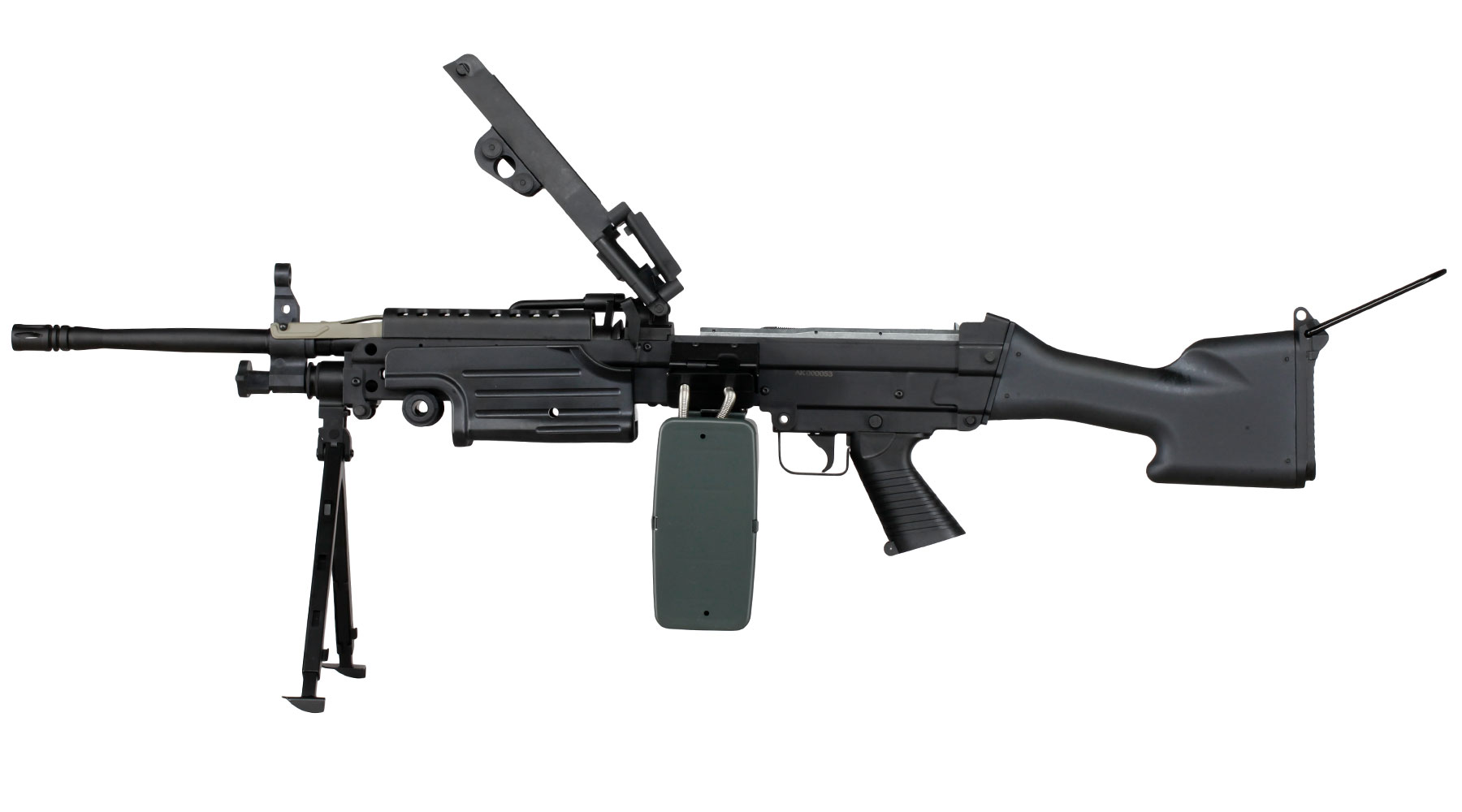 A&K M249 MK2 Polymergehuse AEG 6mm BB schwarz Bild 2