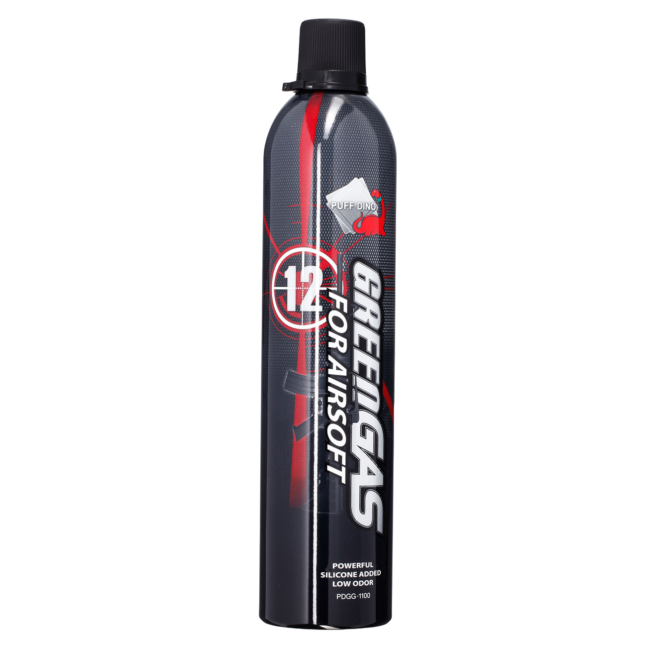 Puff Dino Airsoft 12kg / 170 PSI Standard Green Gas 600ml m. Silikon