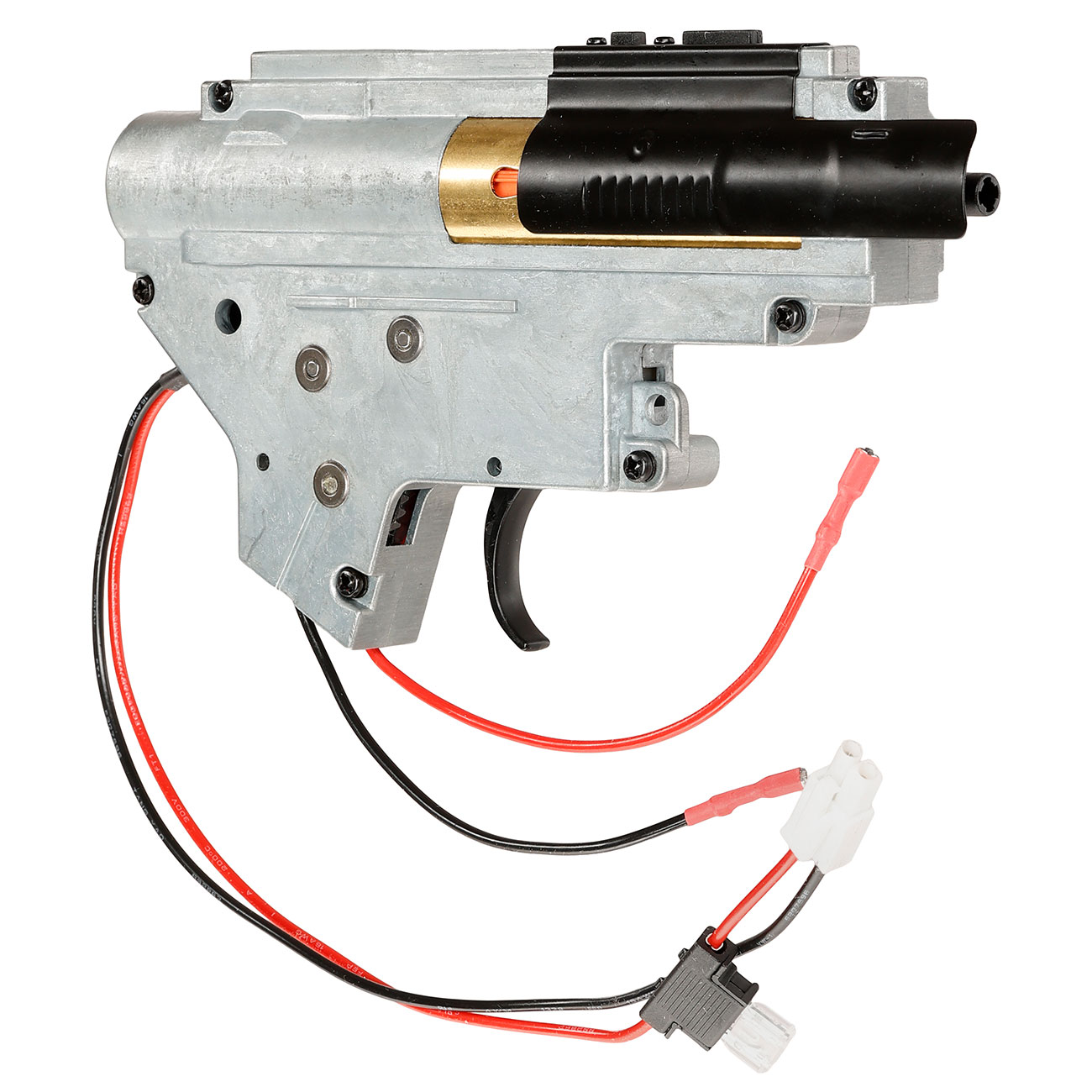 ICS M4 / M16 Gearbox komplett EBB-Version einteilig silber - Kabel hinten - MA-192 Bild 1