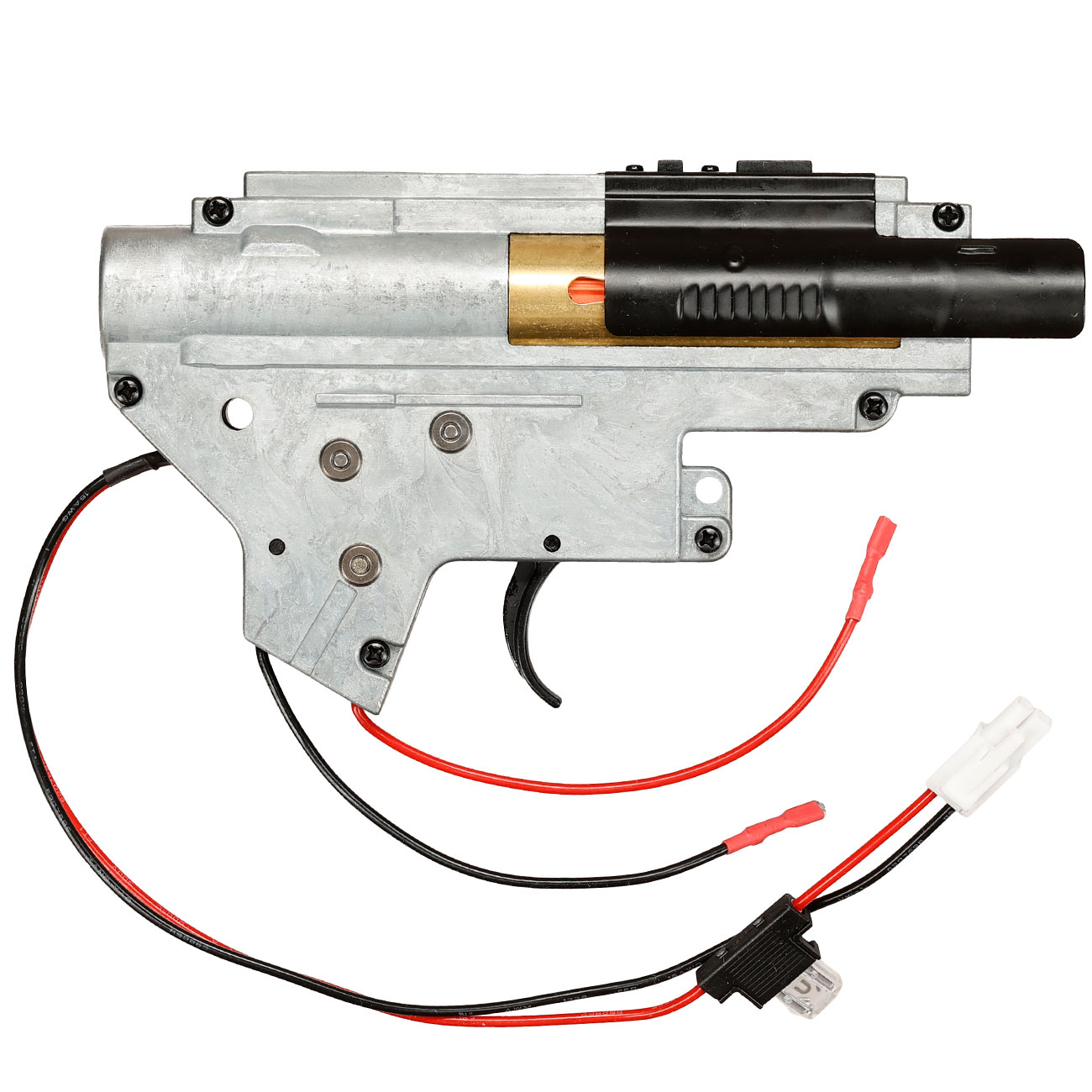 ICS M4 / M16 Gearbox komplett EBB-Version einteilig silber - Kabel hinten - MA-192 Bild 3