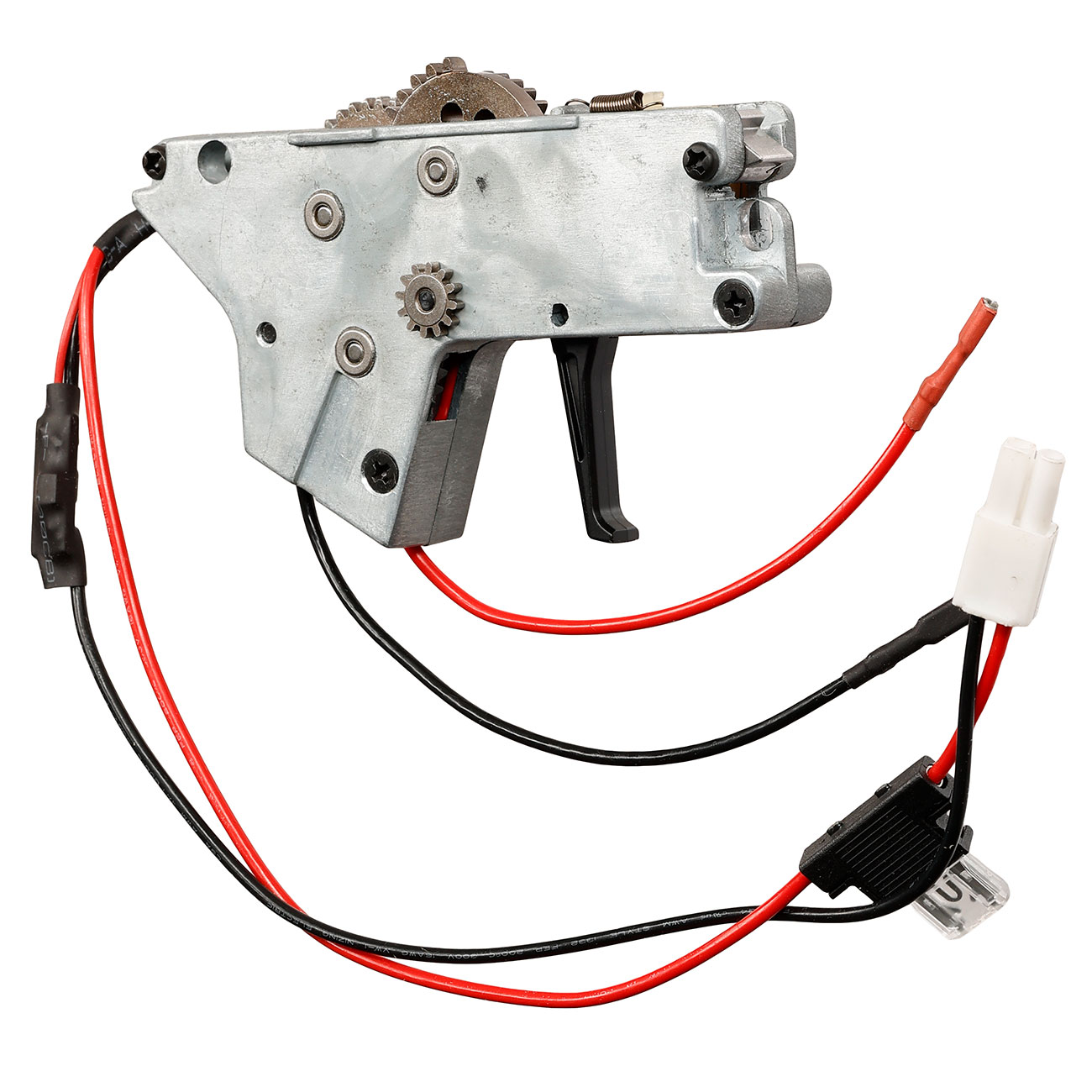 ICS M4 / M16 Ambi Split-Design Gearbox komplett mit Mosfet unten silber - Kabel hinten - MA-387 Bild 1
