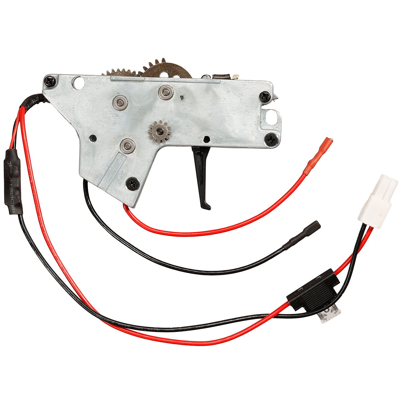 ICS M4 / M16 Ambi Split-Design Gearbox komplett mit Mosfet unten silber - Kabel hinten - MA-387 Bild 3