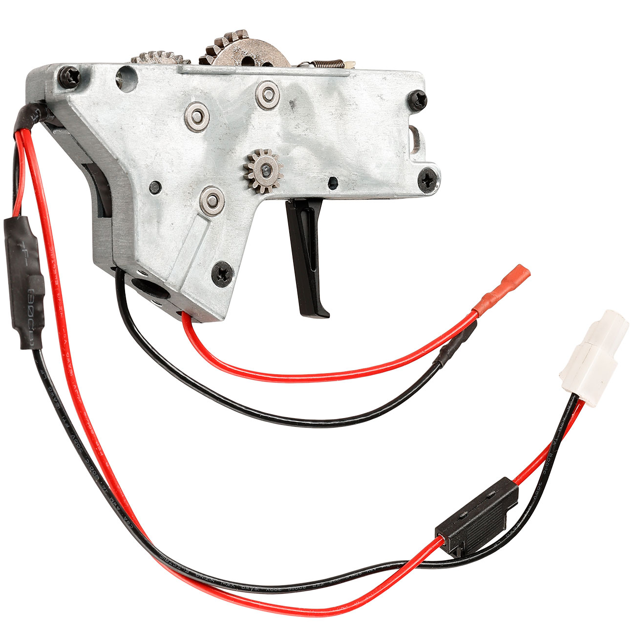 ICS M4 / M16 Ambi Split-Design Gearbox komplett mit Mosfet unten silber - Kabel hinten - MA-387 Bild 5