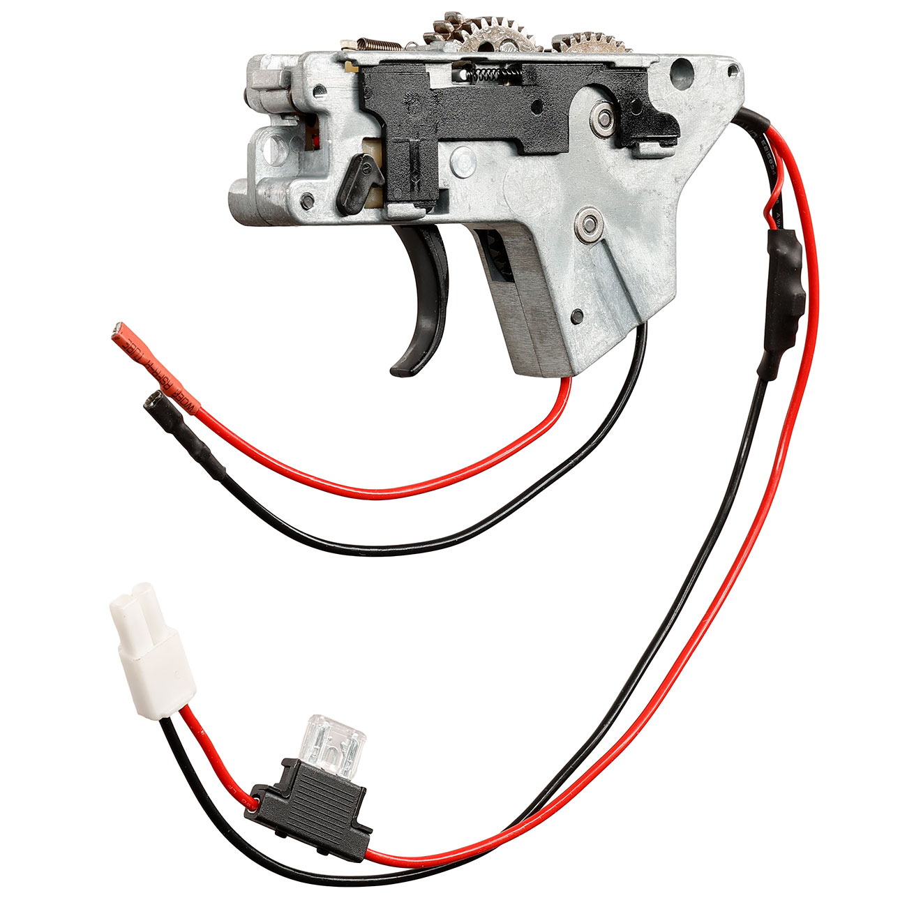 ICS M4 / M16 Split-Design Gearbox komplett mit Mosfet unten silber - Kabel hinten - MA-438