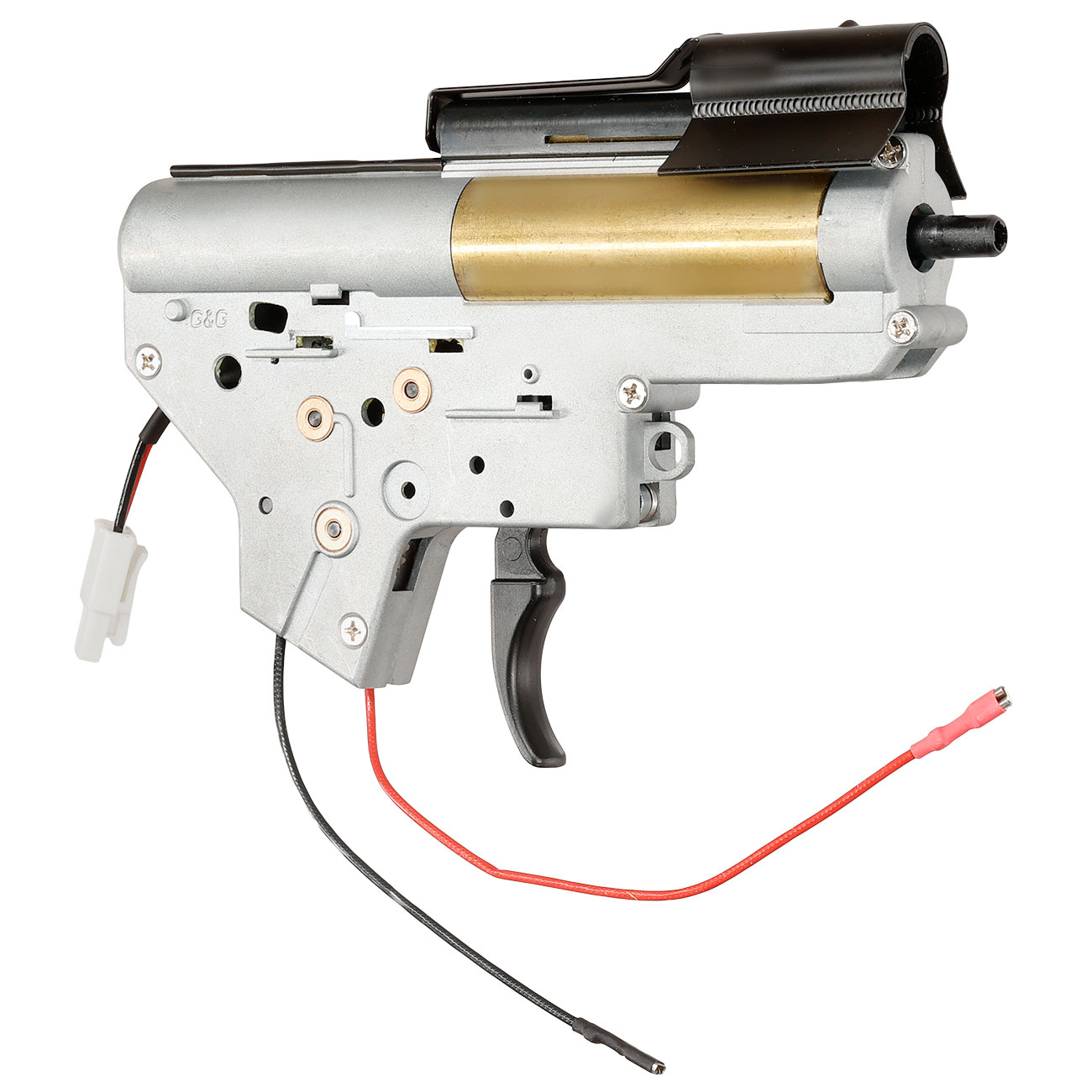 G&G TGM 8mm Complete Gearbox mit elektro-pneumatischem Blow-Back - Kabel hinten - grau Bild 1