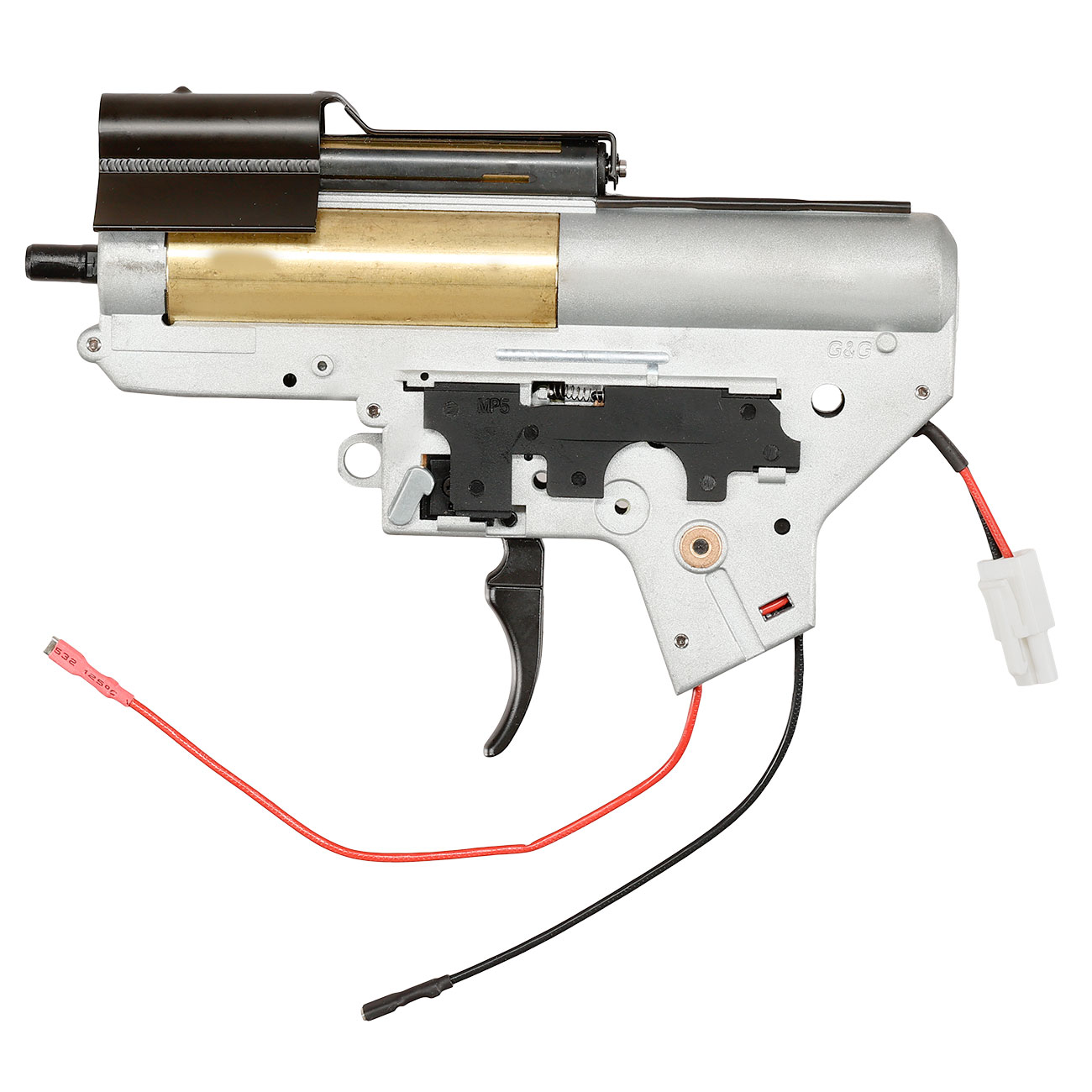G&G TGM 8mm Complete Gearbox mit elektro-pneumatischem Blow-Back - Kabel hinten - grau Bild 2