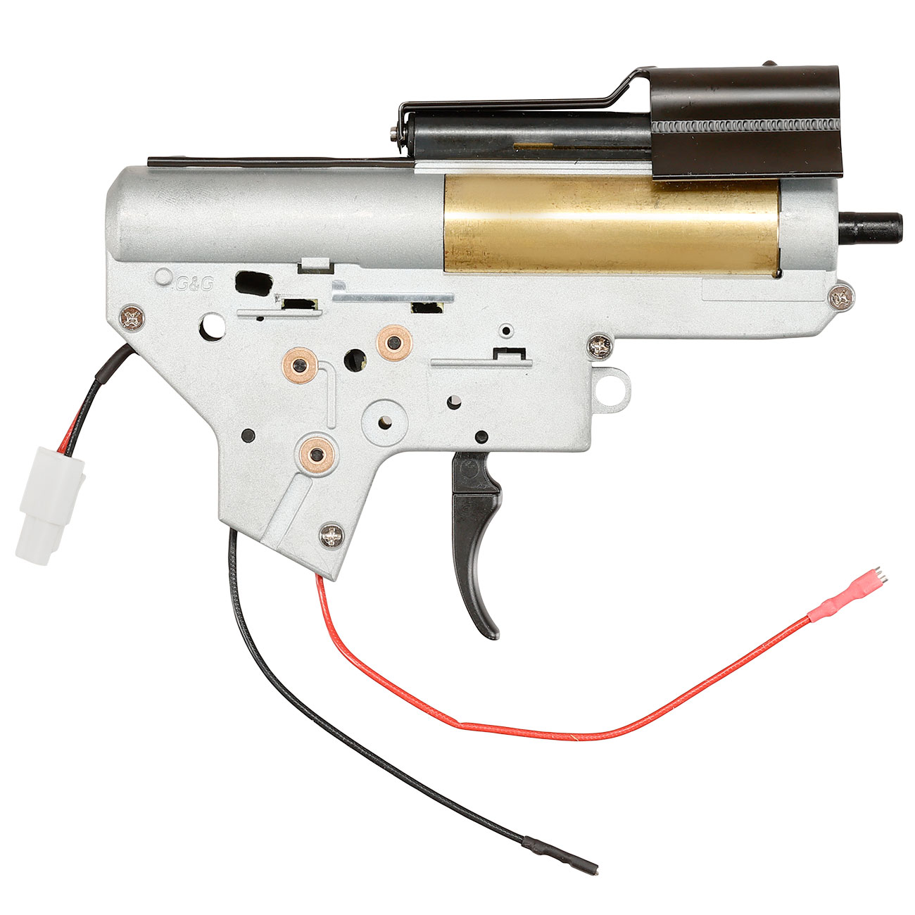 G&G TGM 8mm Complete Gearbox mit elektro-pneumatischem Blow-Back - Kabel hinten - grau Bild 3