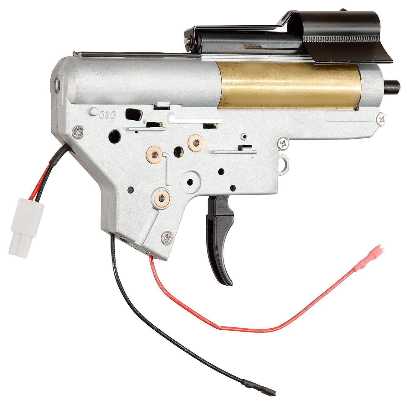 G&G TGM 8mm Complete Gearbox mit elektro-pneumatischem Blow-Back - Kabel hinten - grau Bild 4