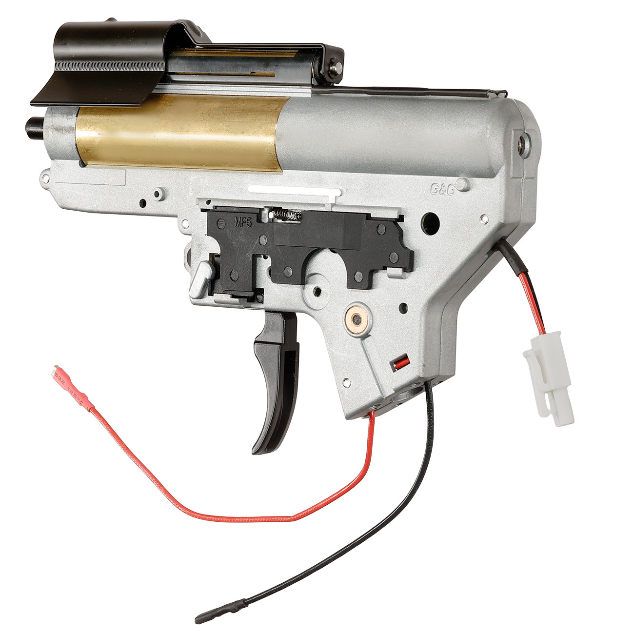 G&G TGM 8mm Complete Gearbox mit elektro-pneumatischem Blow-Back - Kabel hinten - grau Bild 5
