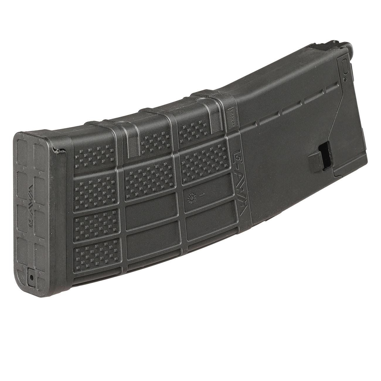 EMG / Angry Gun Lancer Systems M4 L5-AWM Magazin Low-Cap 35 Schuss schwarz - Softairgas-Version - Version 2 Bild 1
