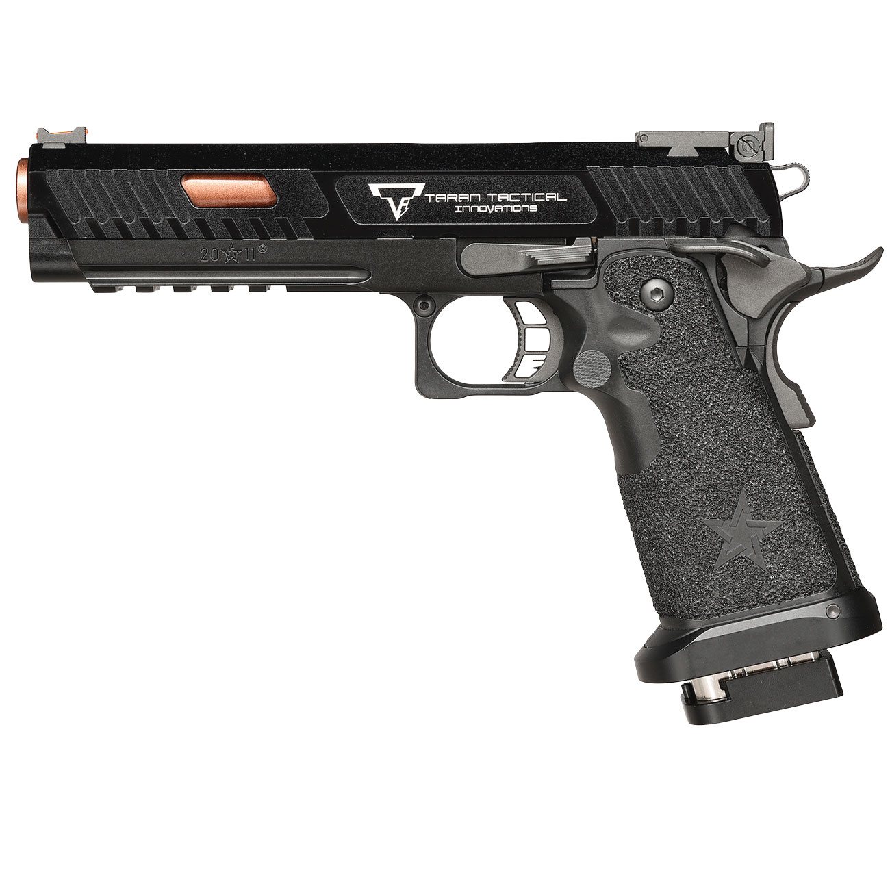 Army Armament TTI / Staccato 2011 Combat Master Vollmetall GBB 6mm BB schwarz - CNC-Version Bild 2