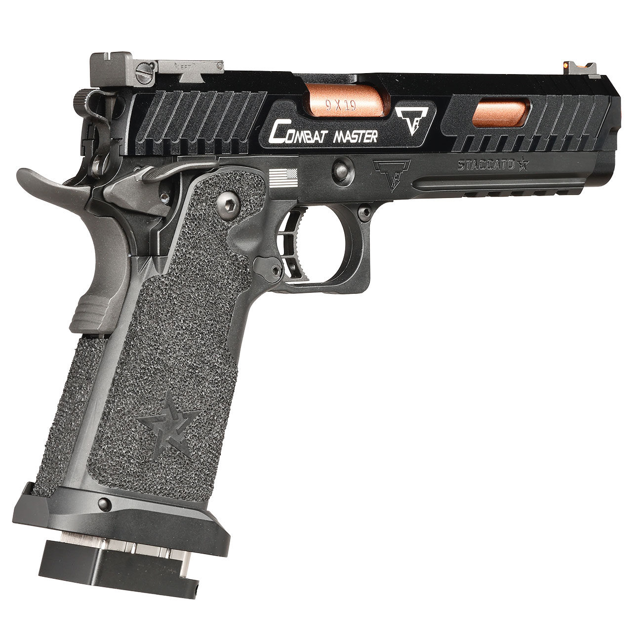 Army Armament TTI / Staccato 2011 Combat Master Vollmetall GBB 6mm BB schwarz - CNC-Version Bild 4