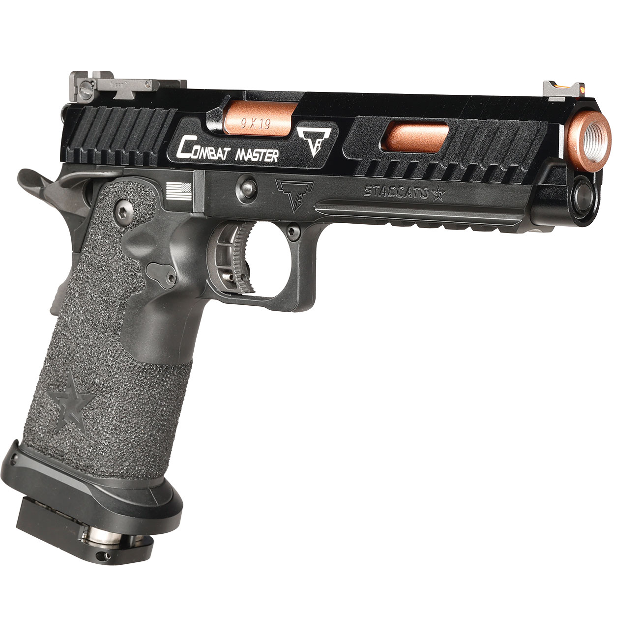Army Armament TTI / Staccato 2011 Combat Master Vollmetall GBB 6mm BB schwarz - CNC-Version Bild 7