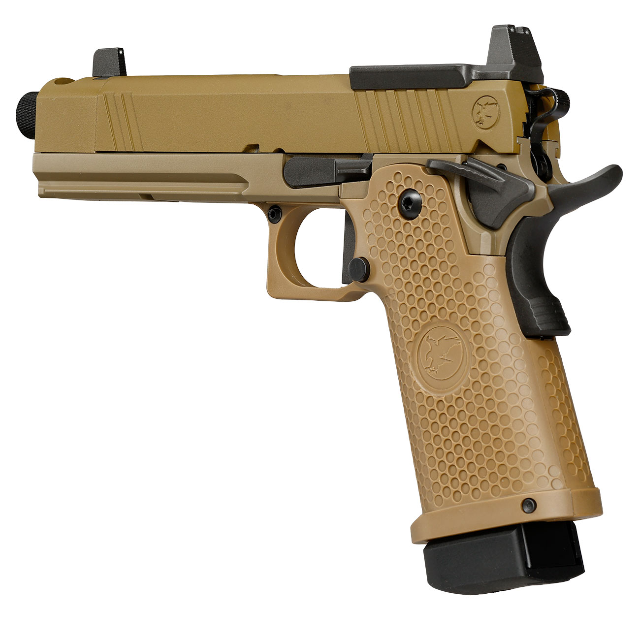 RWA Nighthawk Custom Sand Hawk Optic Ready Vollmetall GBB 6mm BB Dark Earth Bild 8