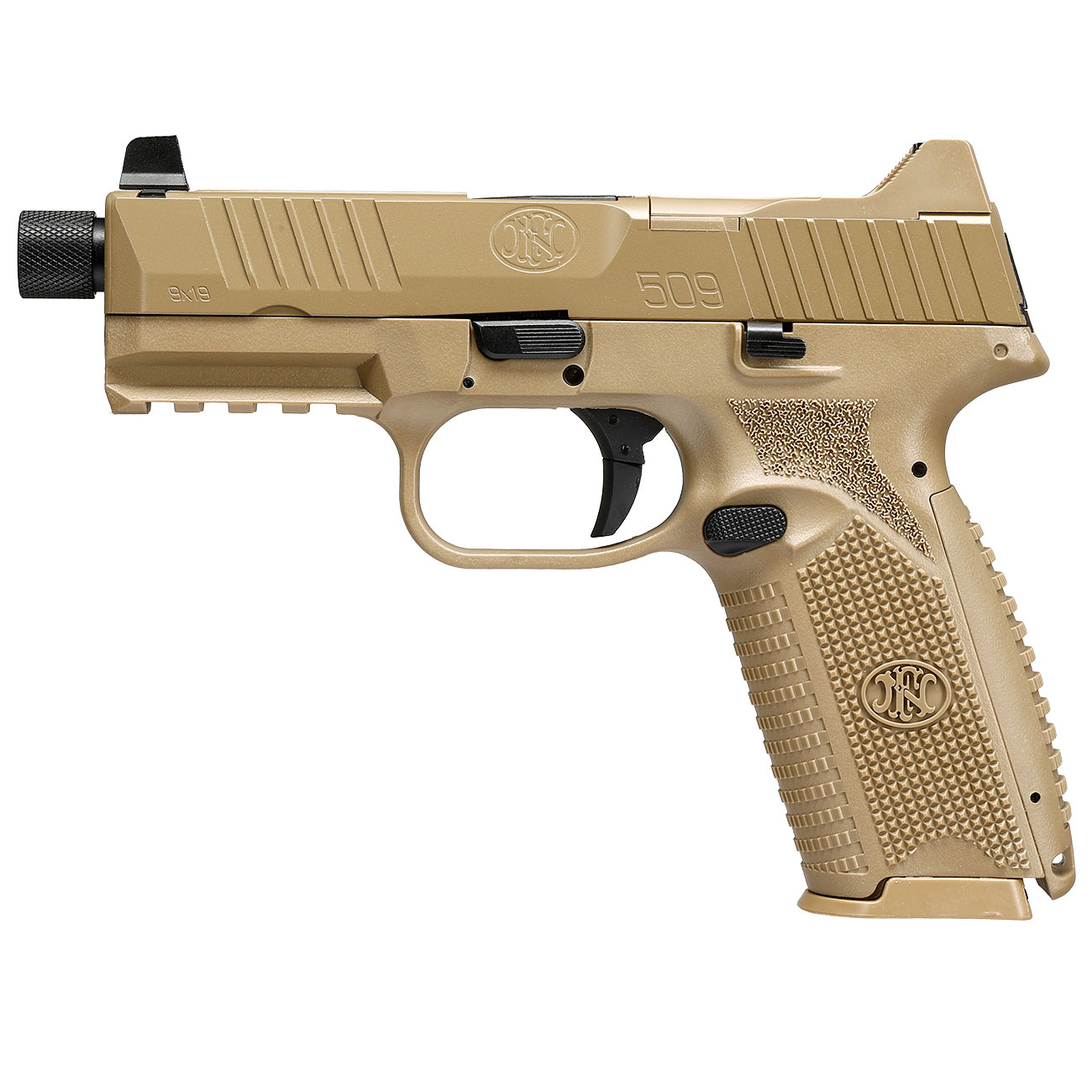 EMG FN Herstal FN 509 Tactical mit Metallschlitten GBB 6mm BB Dark Earth Bild 1