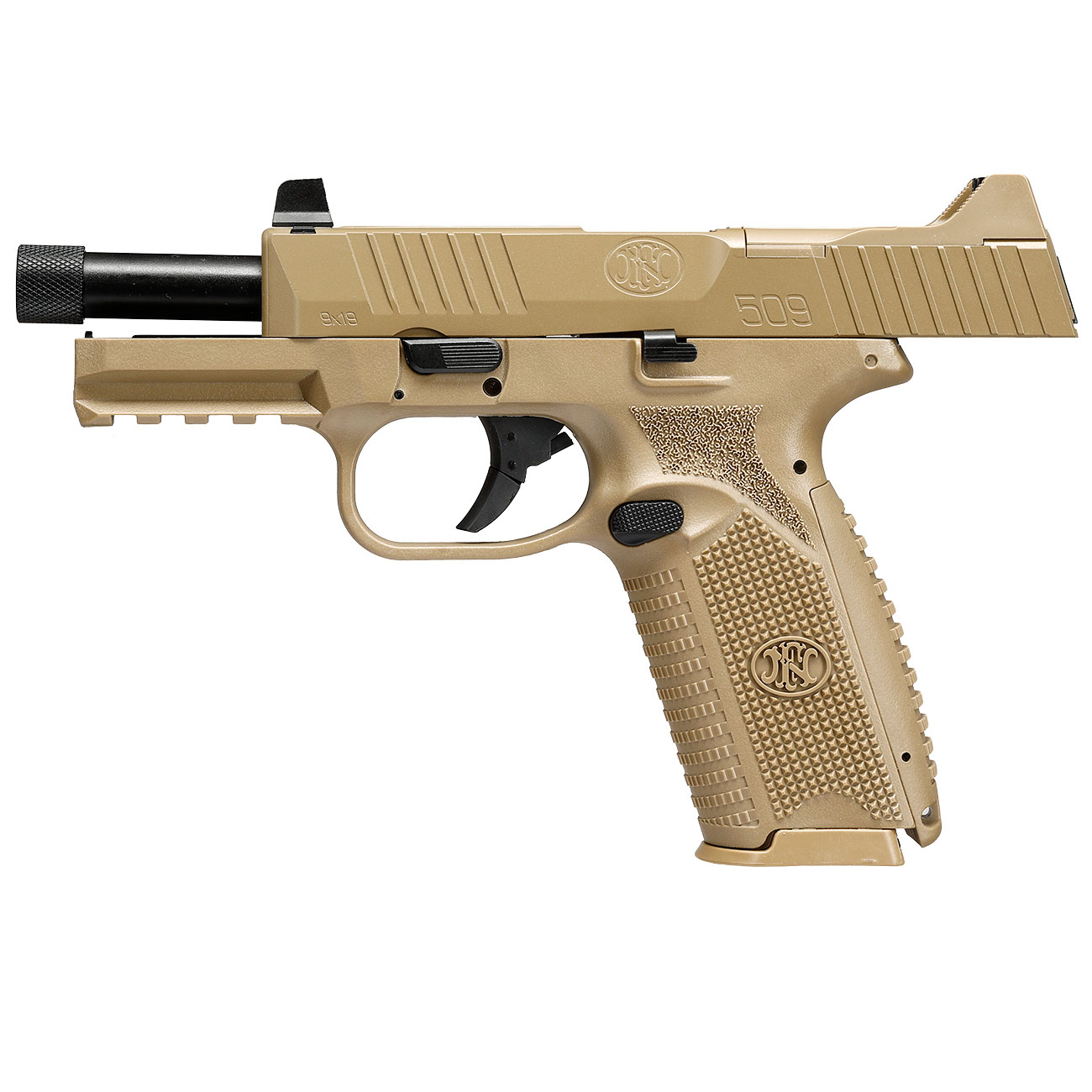 EMG FN Herstal FN 509 Tactical mit Metallschlitten GBB 6mm BB Dark Earth Bild 2