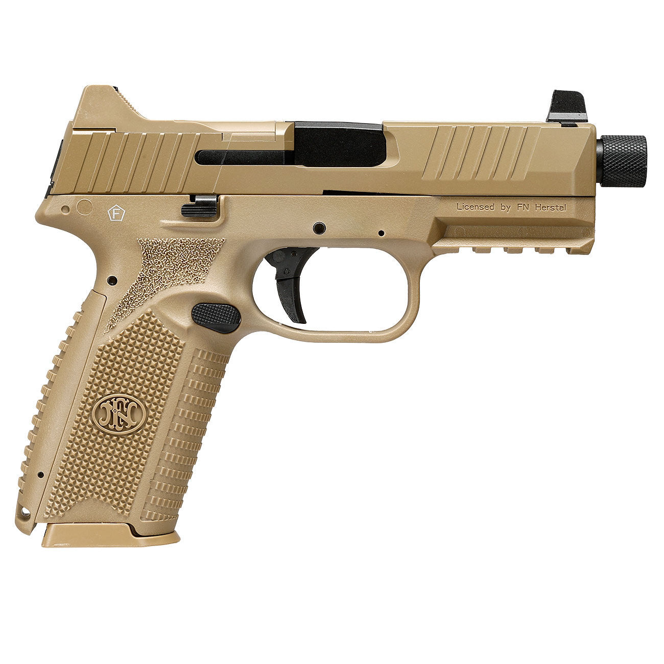 EMG FN Herstal FN 509 Tactical mit Metallschlitten GBB 6mm BB Dark Earth Bild 3