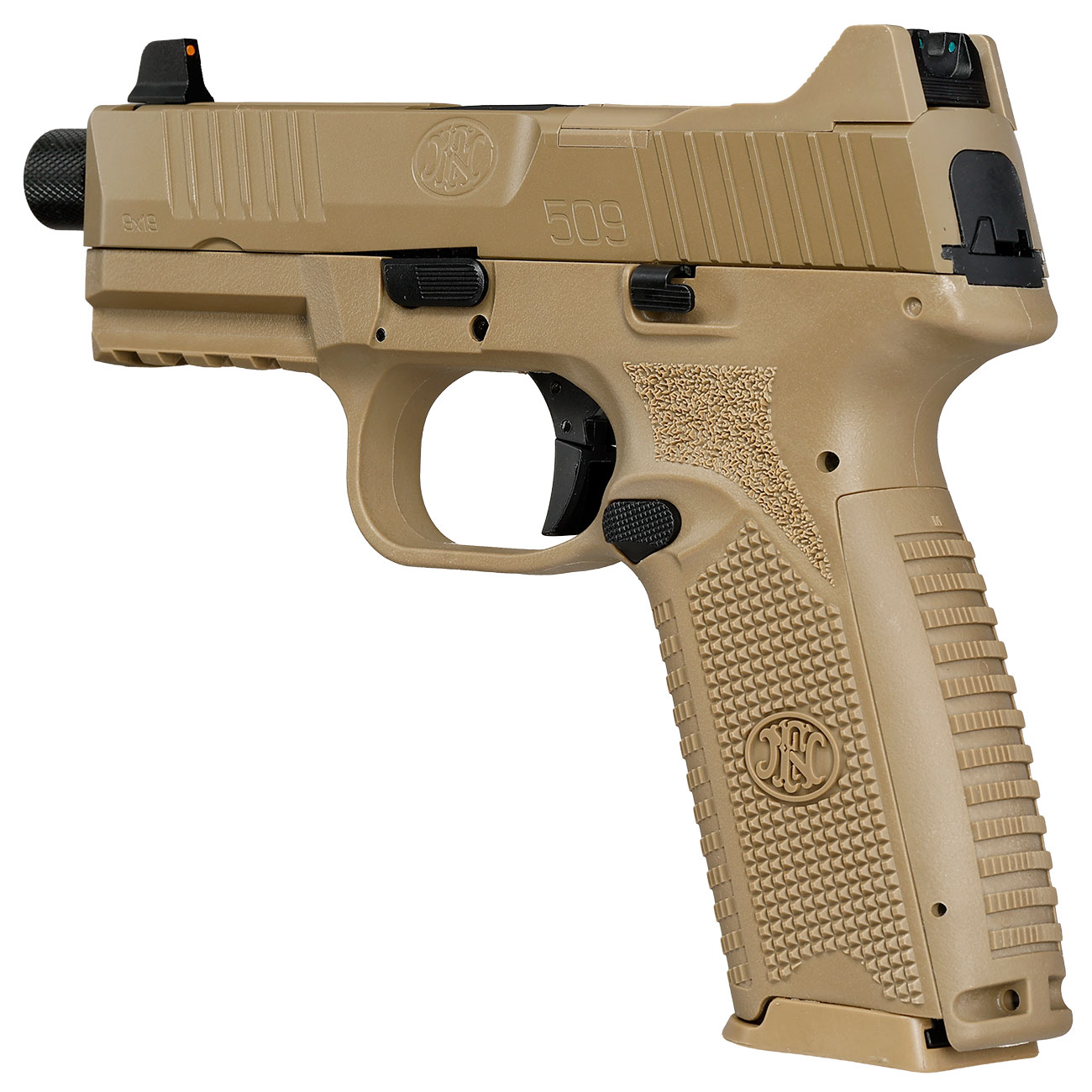 EMG FN Herstal FN 509 Tactical mit Metallschlitten GBB 6mm BB Dark Earth Bild 8