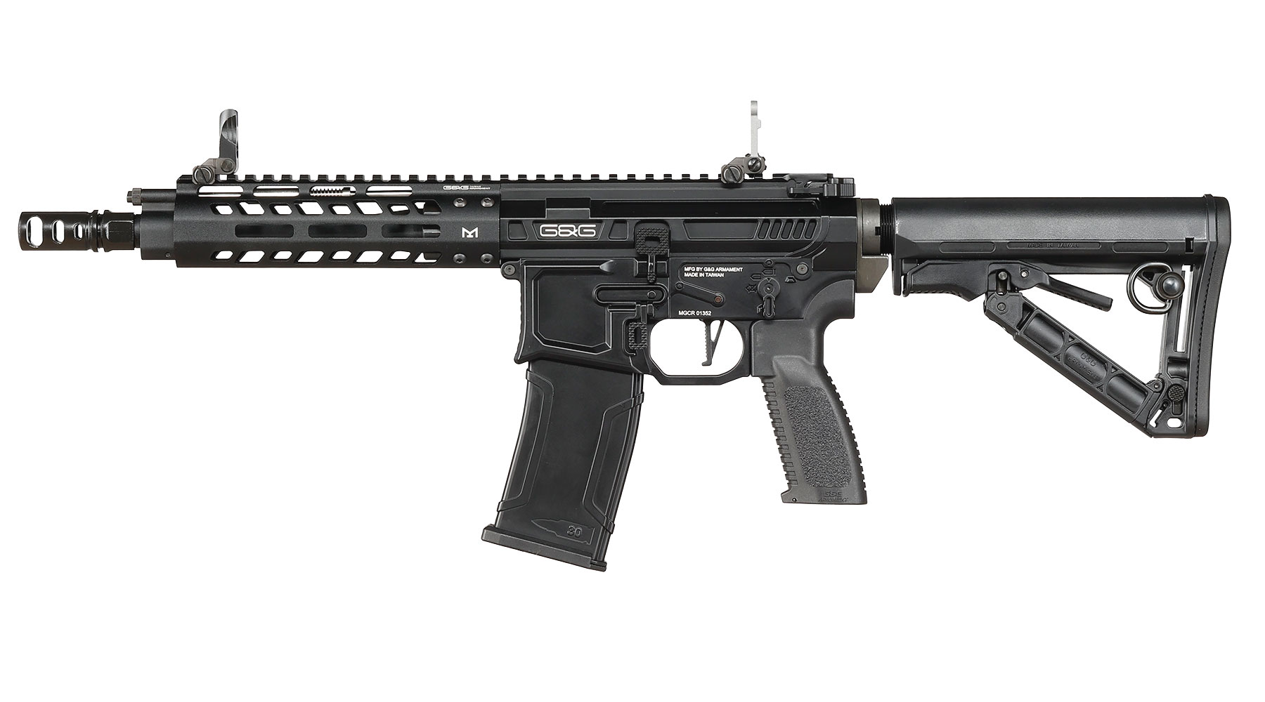 G&G M4 MGCR 556 7 Zoll Vollmetall GBB 6mm BB schwarz Bild 2