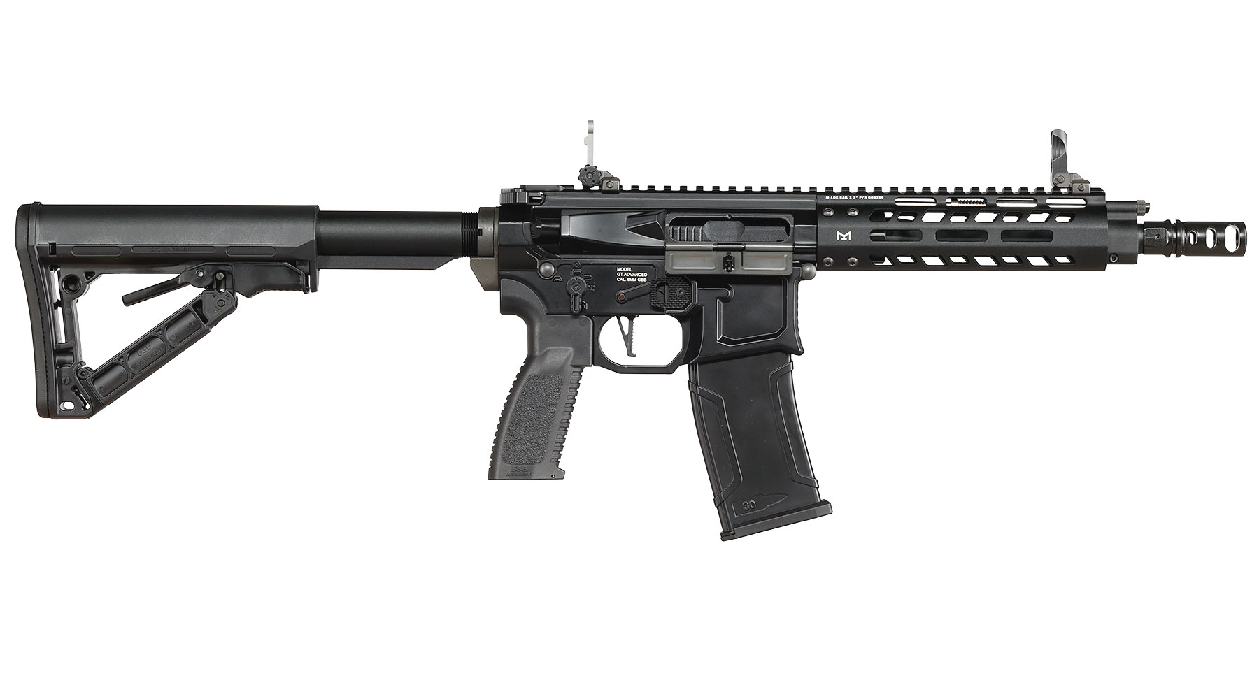 G&G M4 MGCR 556 7 Zoll Vollmetall GBB 6mm BB schwarz Bild 3