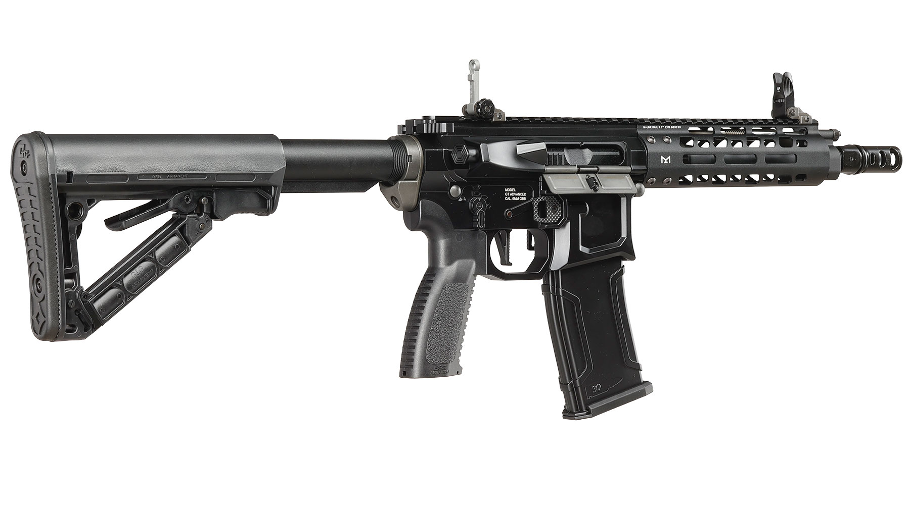 G&G M4 MGCR 556 7 Zoll Vollmetall GBB 6mm BB schwarz Bild 4
