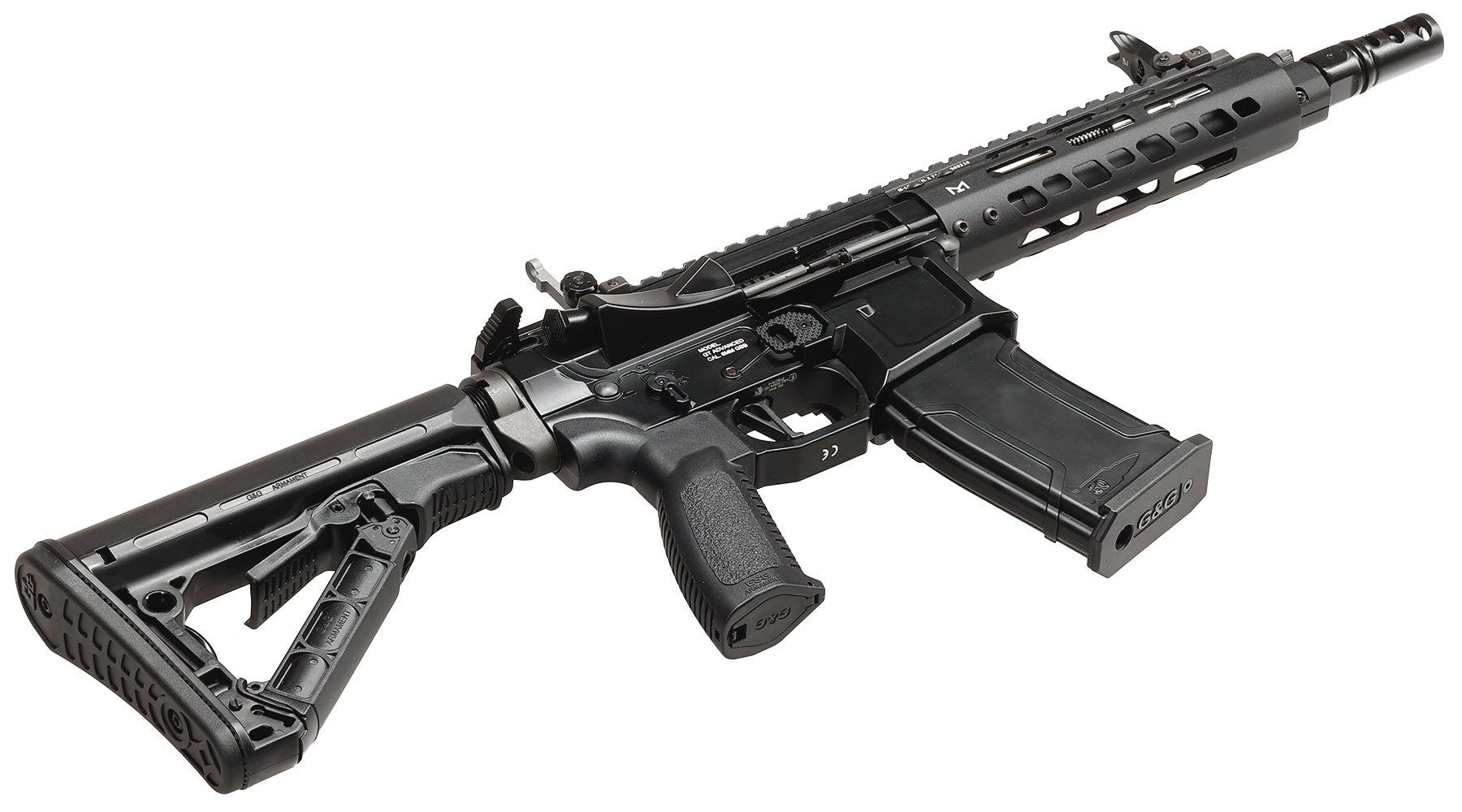 G&G M4 MGCR 556 7 Zoll Vollmetall GBB 6mm BB schwarz Bild 5