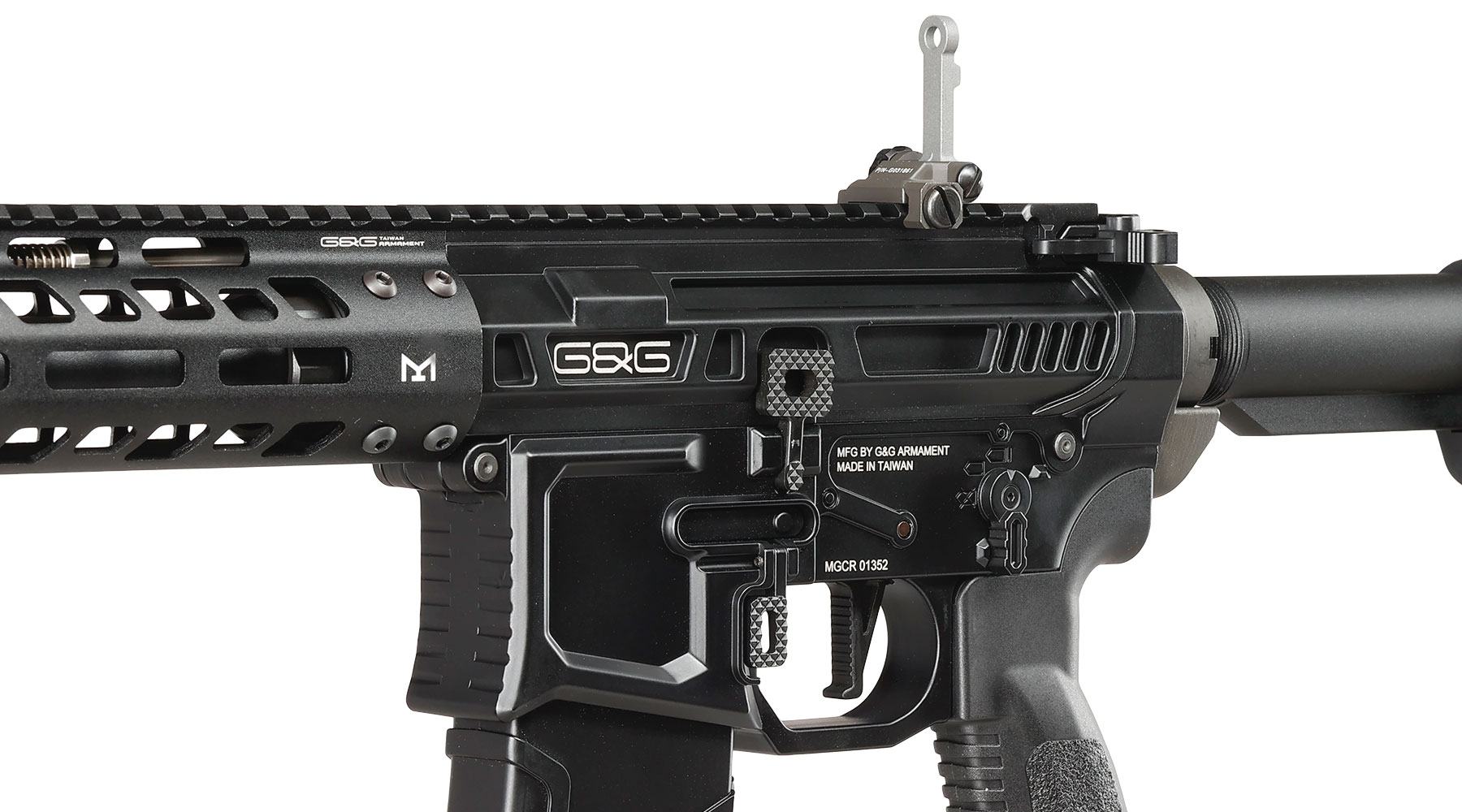 G&G M4 MGCR 556 7 Zoll Vollmetall GBB 6mm BB schwarz Bild 8