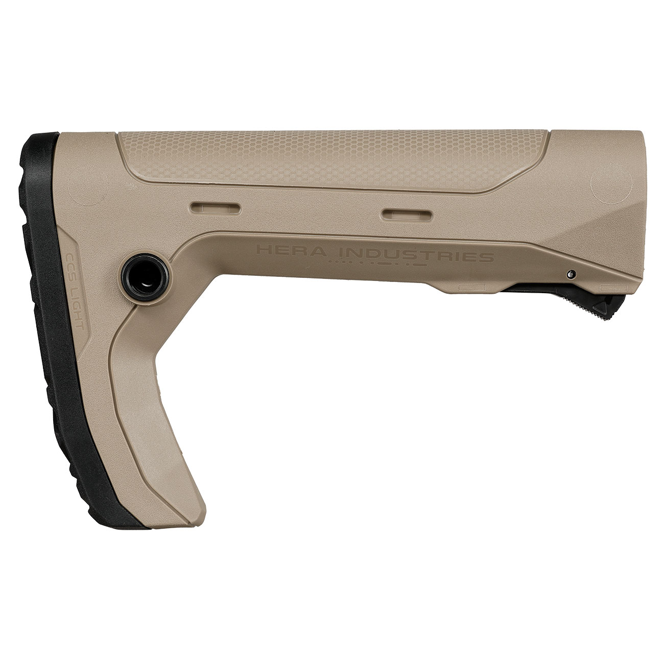 ASG / Hera Arms M4 CCS Light Ausziehschaft f. M4 / AR15 Mil-Spec Stock-Tube Gen. 2 tan Bild 3