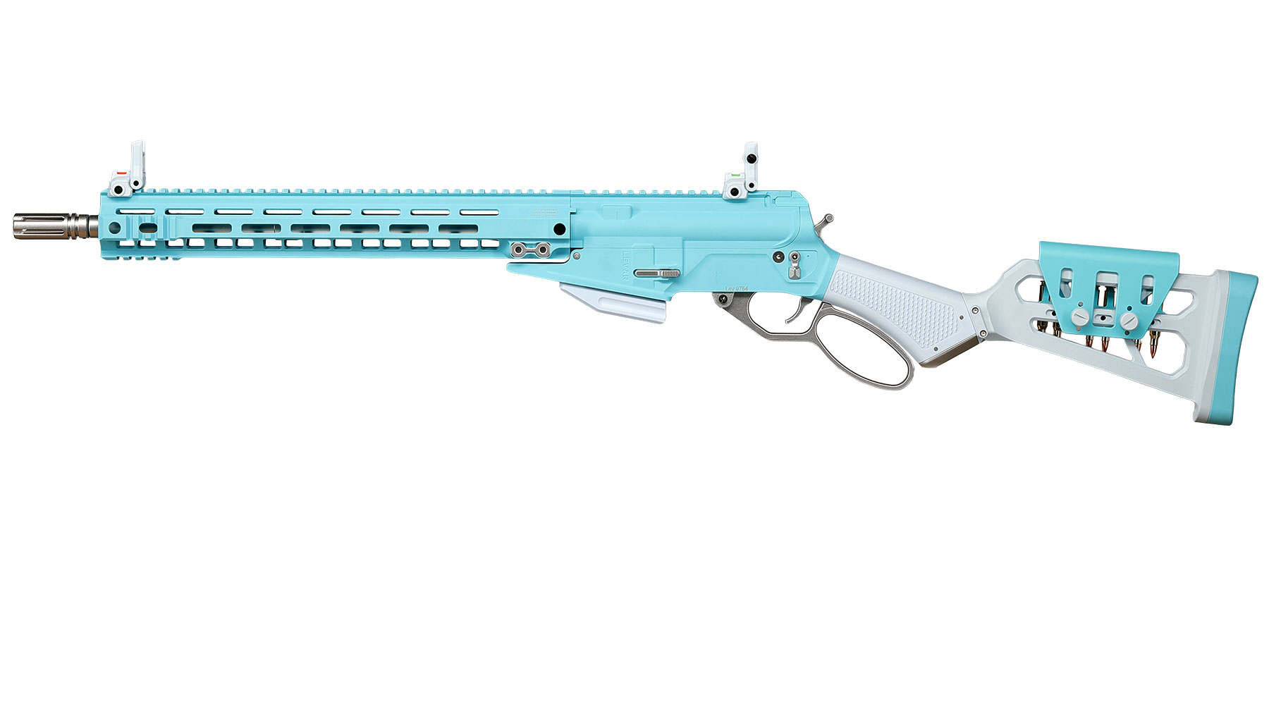 G&G LevAR 15 Zoll Rifle Gas Lever Action Vollmetall 6mm BB Macaron Blue Edition Bild 1