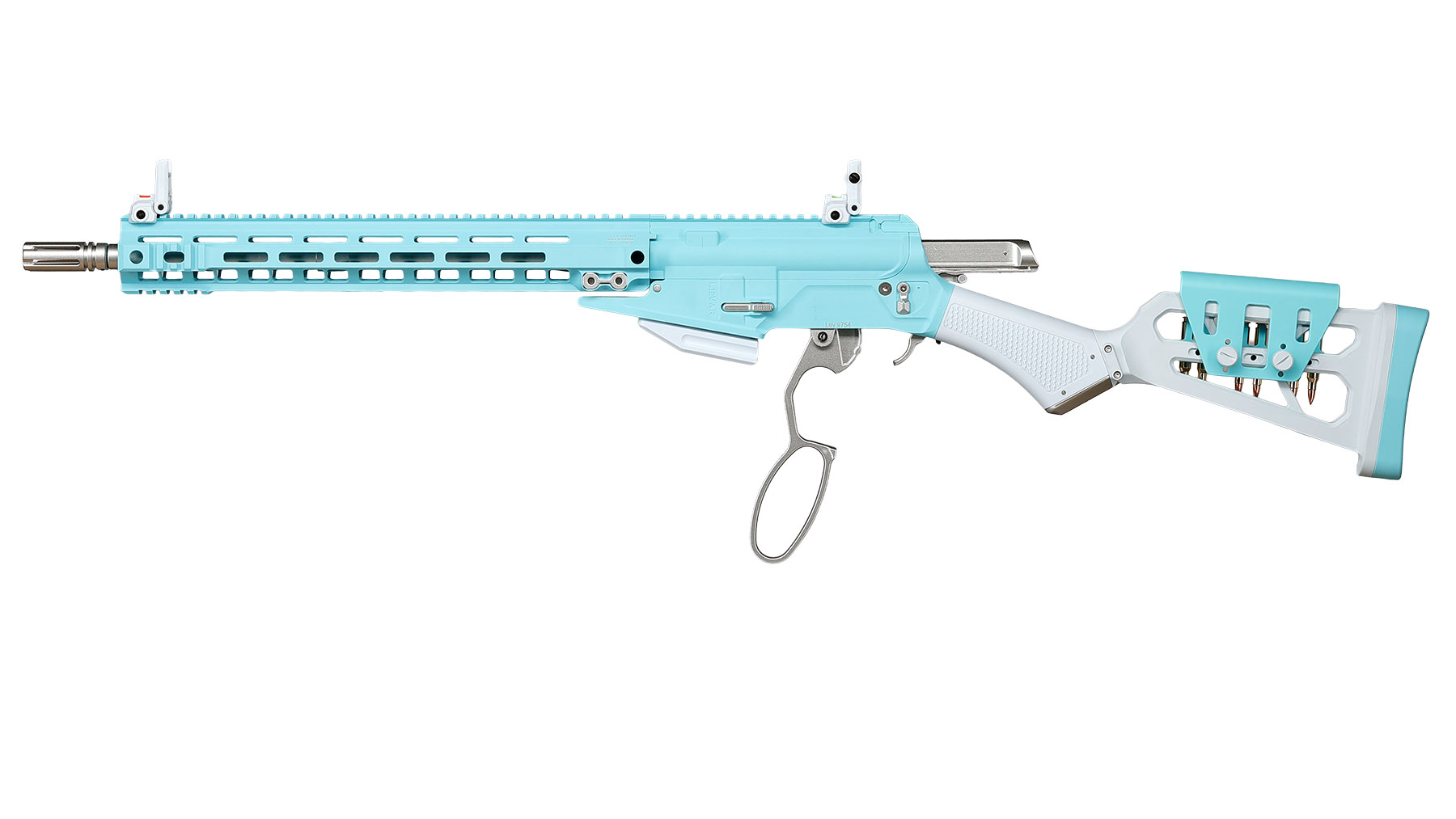 G&G LevAR 15 Zoll Rifle Gas Lever Action Vollmetall 6mm BB Macaron Blue Edition Bild 2