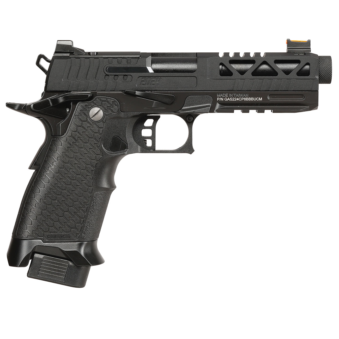 G&G 2024 CP Custom Airsoftpistole Hi-Capa Vollmetall GBB 6mm BB schwarz - Set mit 2 Magazinen / Pistolenkoffer Bild 3