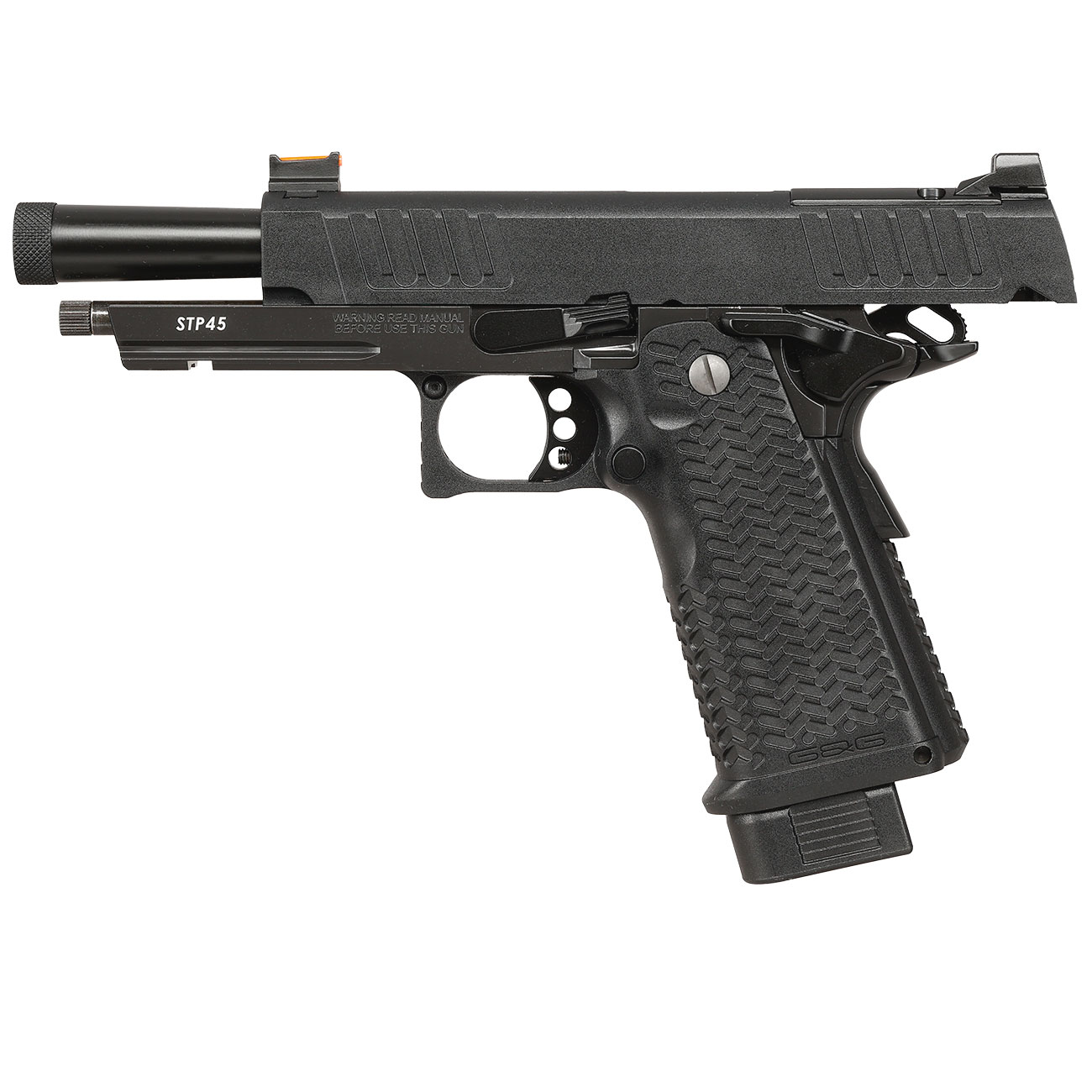 G&G STP45 Airsoftpistole Hi-Capa mit Polymer-Schlitten / Metallrahmen GBB 6mm BB schwarz Bild 2