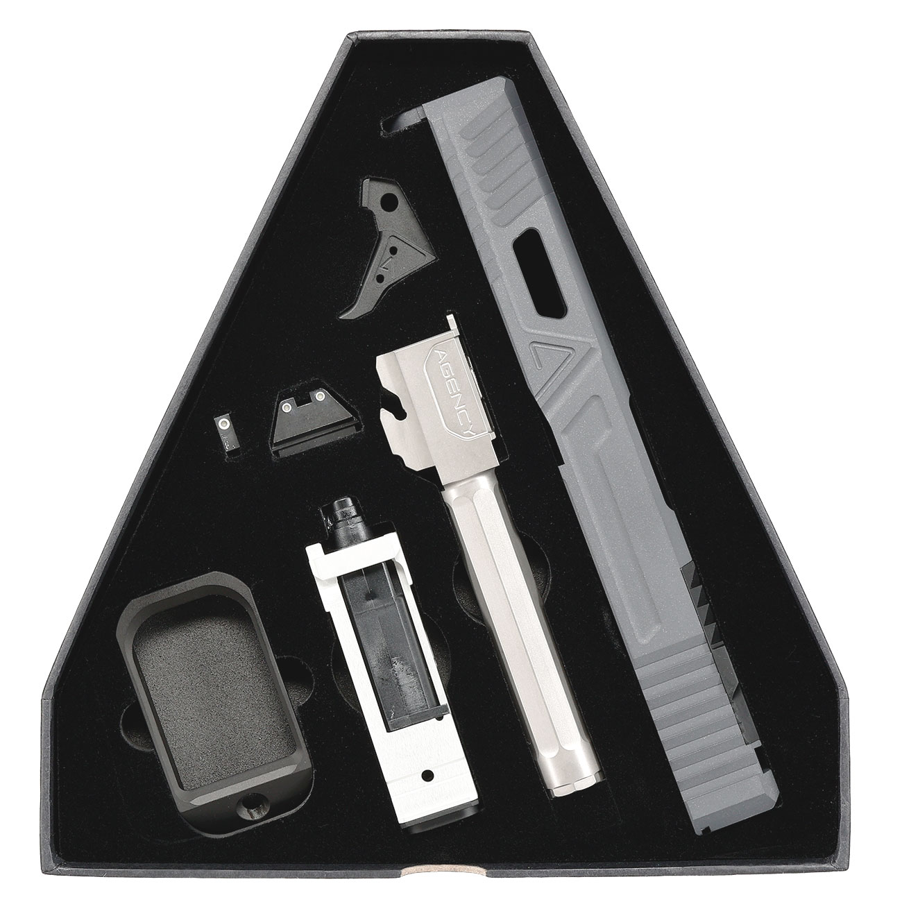 RWA Agency Arms Urban Combat CNC Aluminium Schlitten Set f. TM G17 / WE G17 GBB Pistolen Cerakote Agency grau