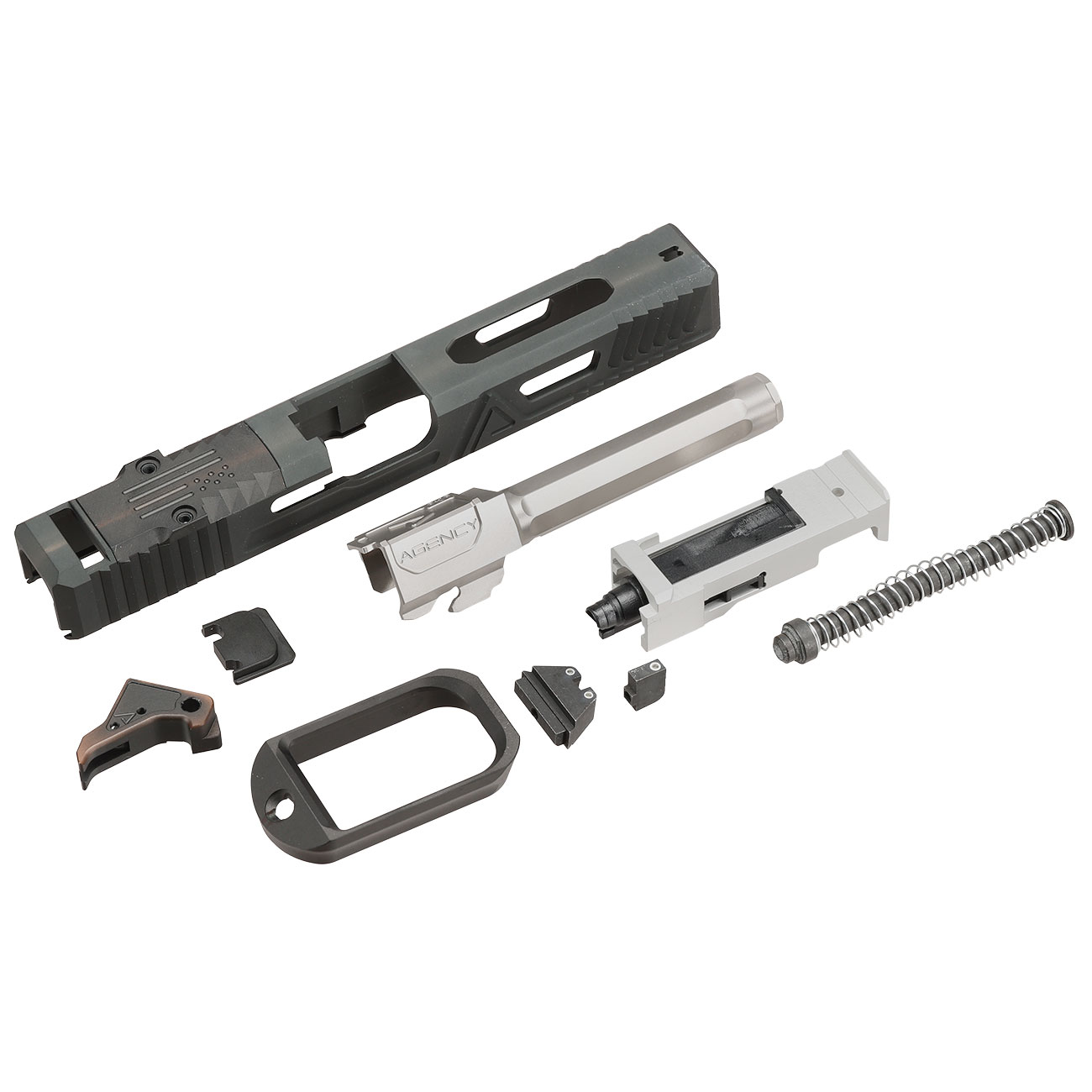 RWA Agency Arms Urban Combat CNC Aluminium Schlitten Set f. TM G17 / WE G17 GBB Pistolen schwarz Bild 1