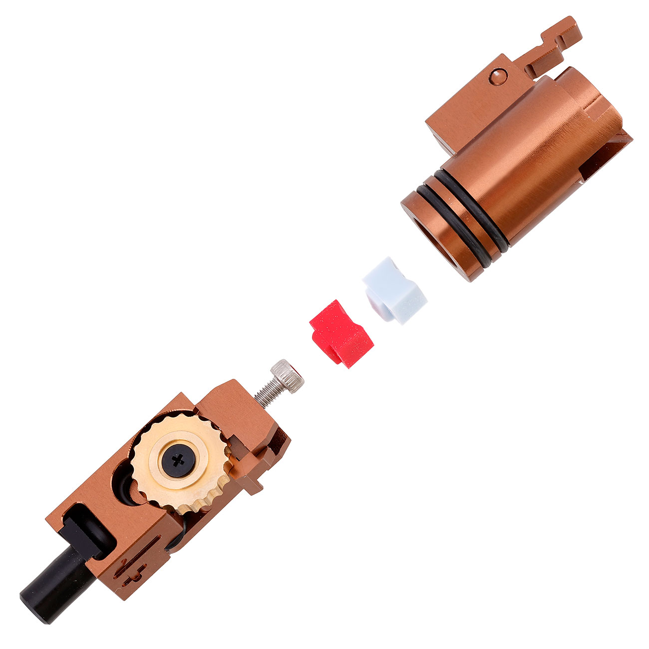 Modify CNC Aluminium Hop-Up Chamber bronze f. TM M4 MWS GBB Serie Bild 2