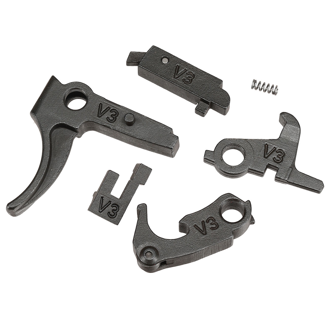 RA-Tech CNC Stahl Trigger Set f. Wei-ETech M4 / M16 / AR-15 V3 GBB Serie schwarz