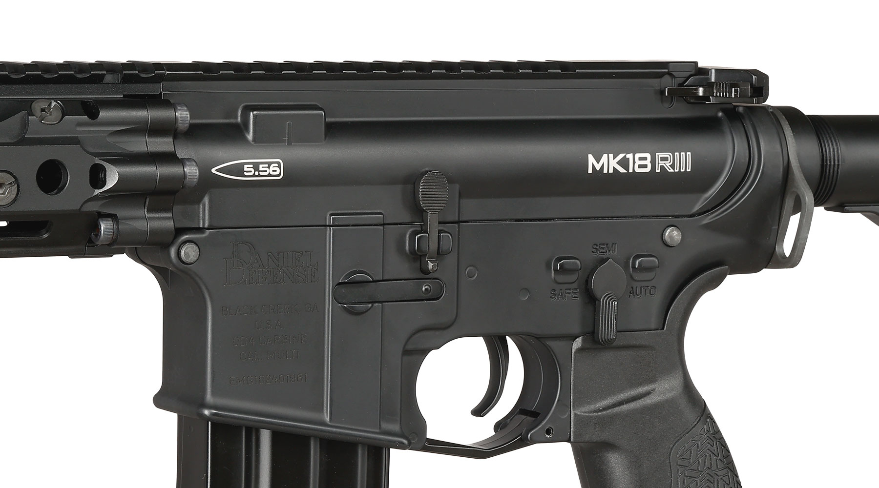 ICS / EMG Daniel Defense MK18 RIII Vollmetall SSS-Mosfet 3.0 S-AEG 6mm BB schwarz Bild 8