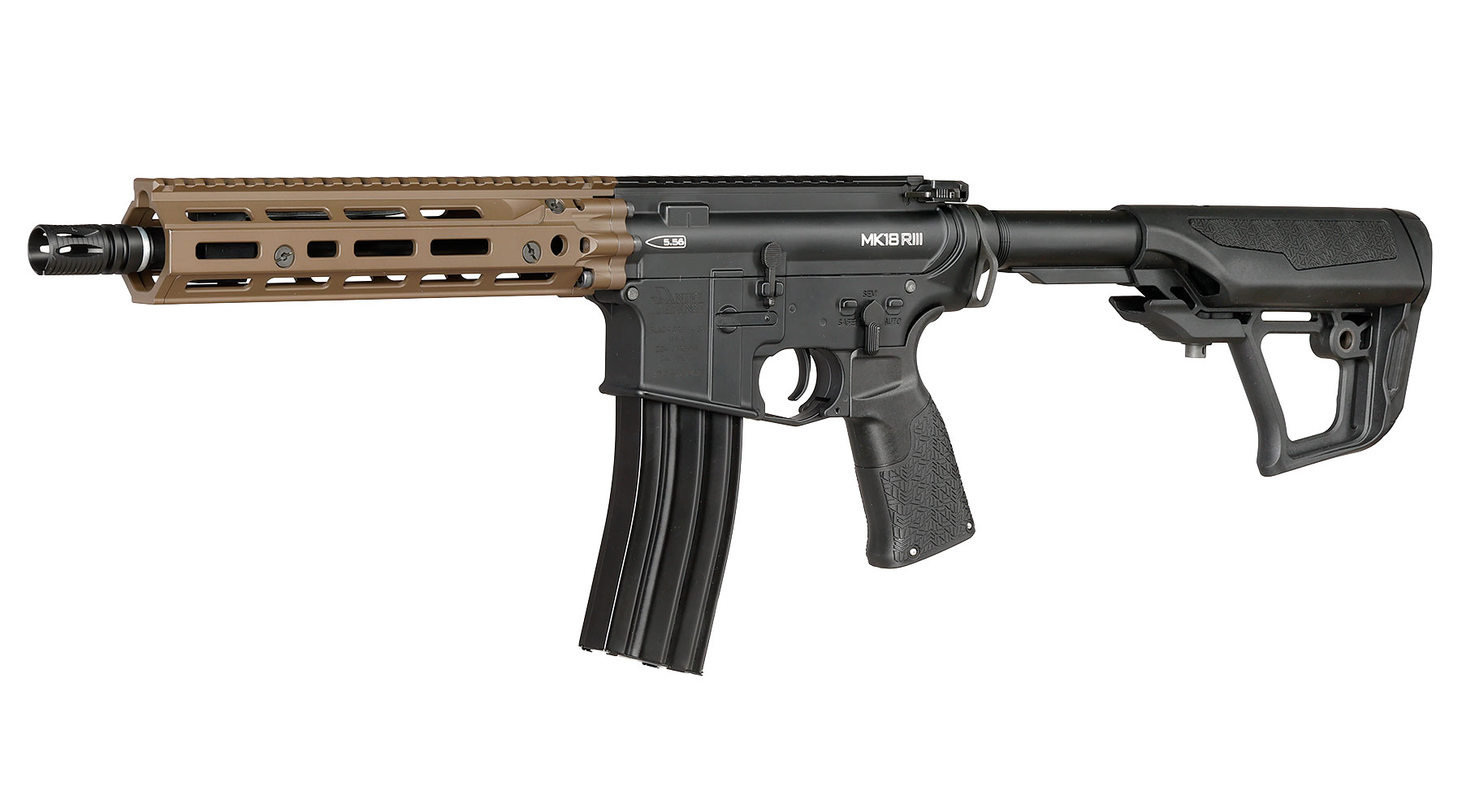 ICS / EMG Daniel Defense MK18 RIII Vollmetall SSS-Mosfet 3.0 S-AEG 6mm BB Dualtone