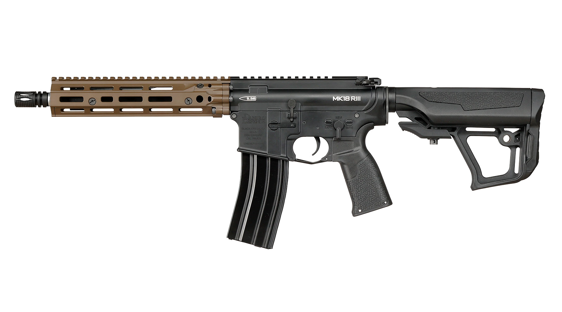 ICS / EMG Daniel Defense MK18 RIII Vollmetall SSS-Mosfet 3.0 S-AEG 6mm BB Dualtone Bild 2